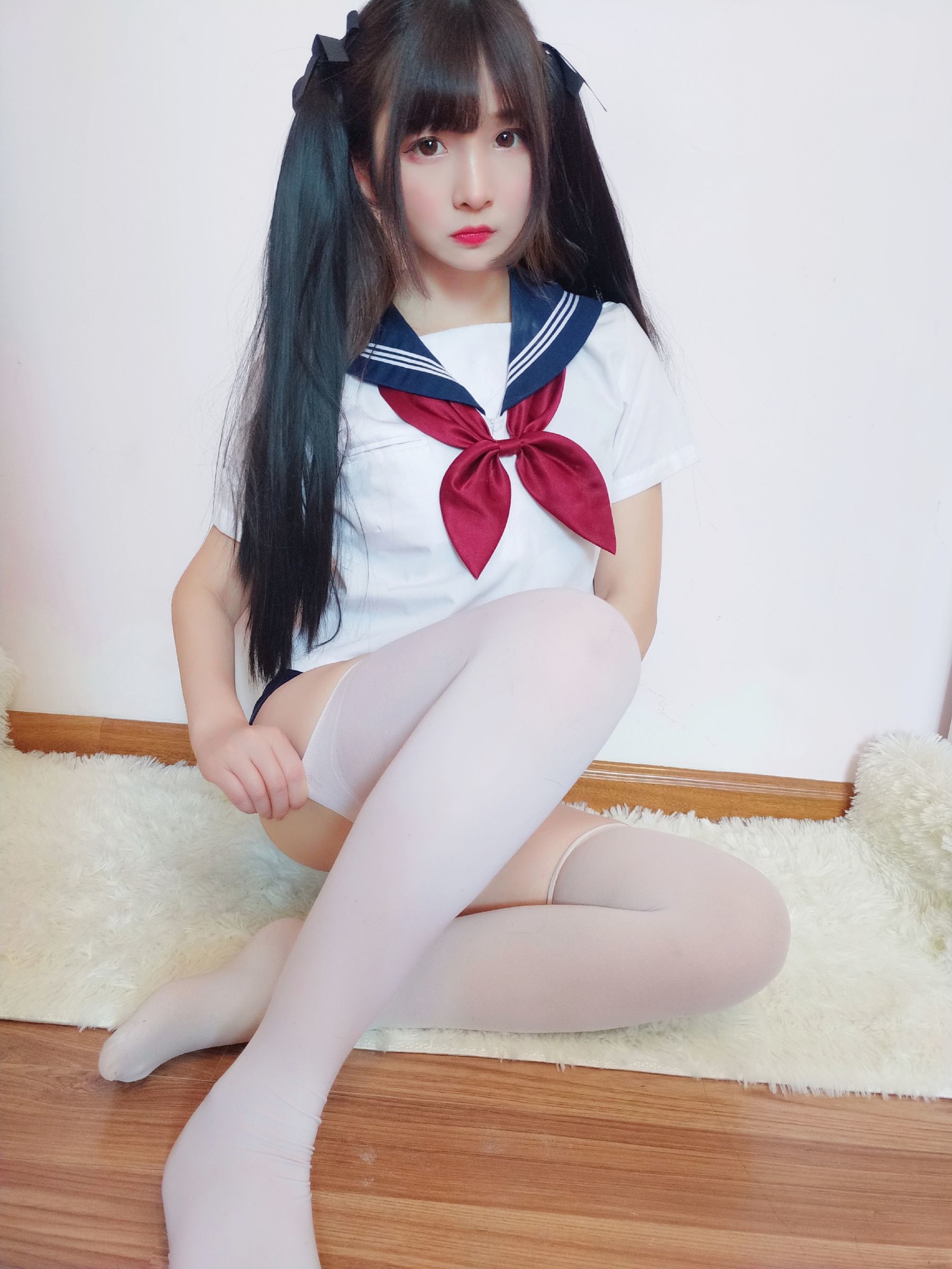 二次元美女古川kagura 水手服死库水