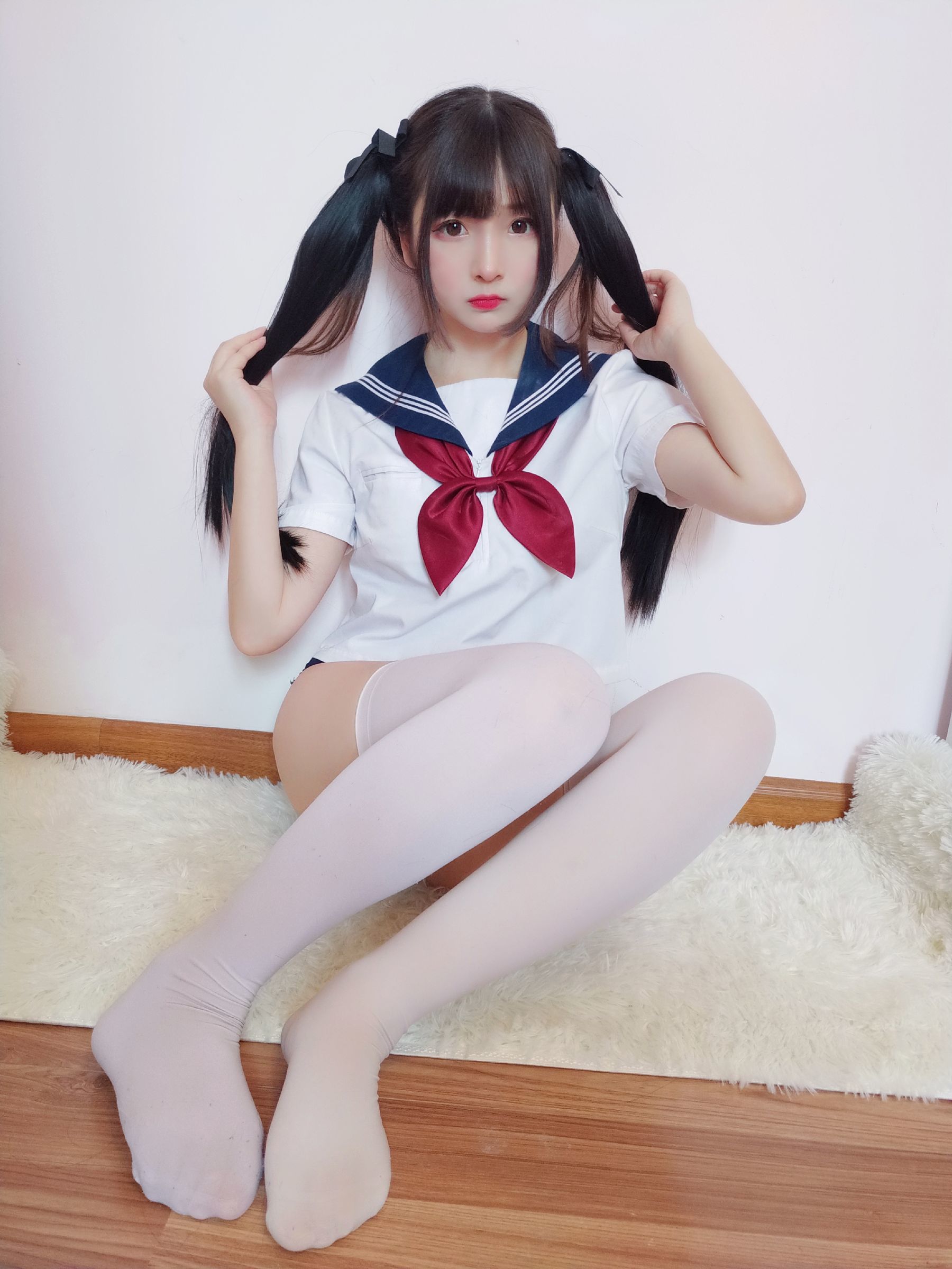 二次元美女古川kagura 水手服死库水