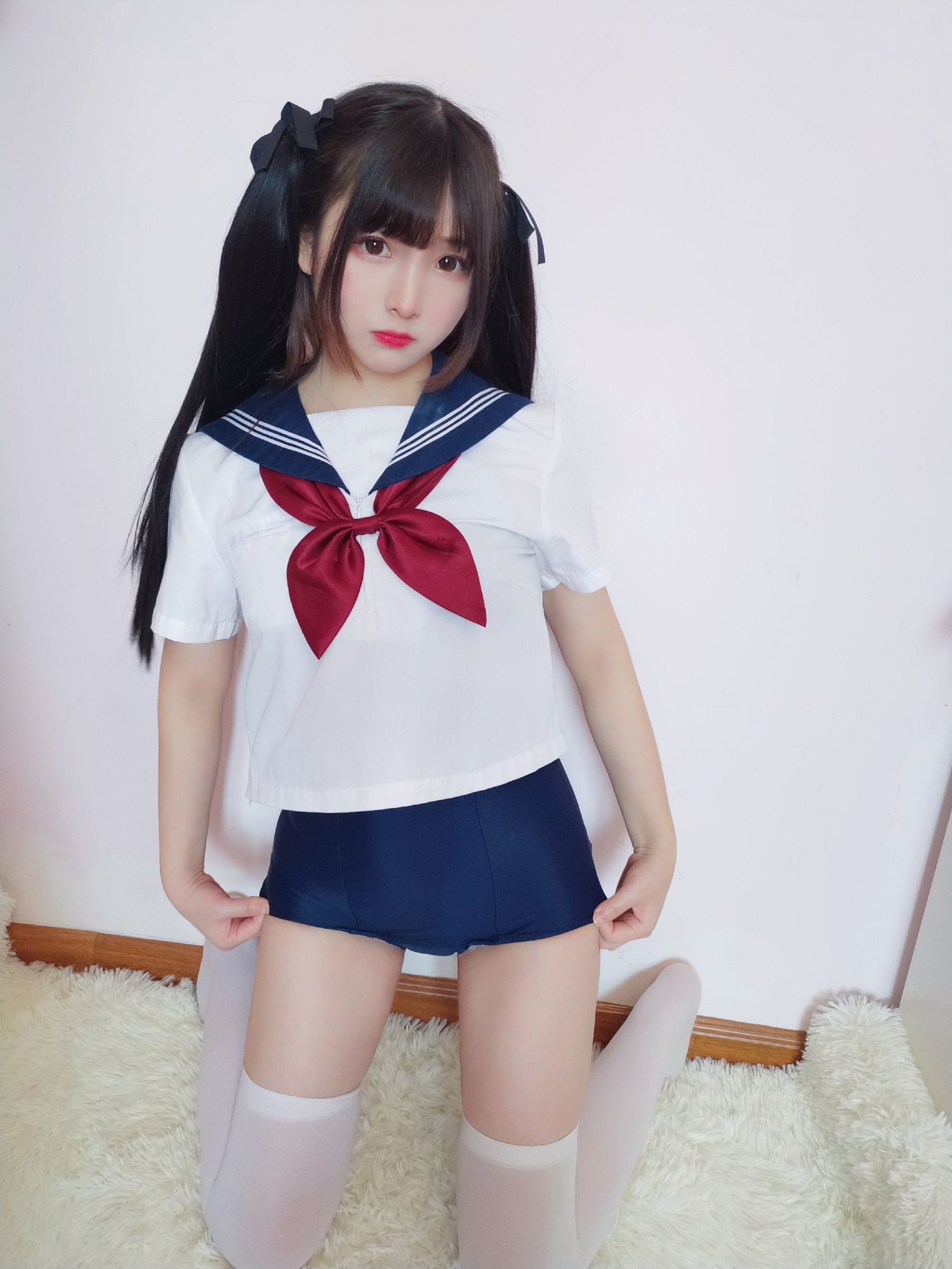 二次元美女古川kagura 水手服死库水