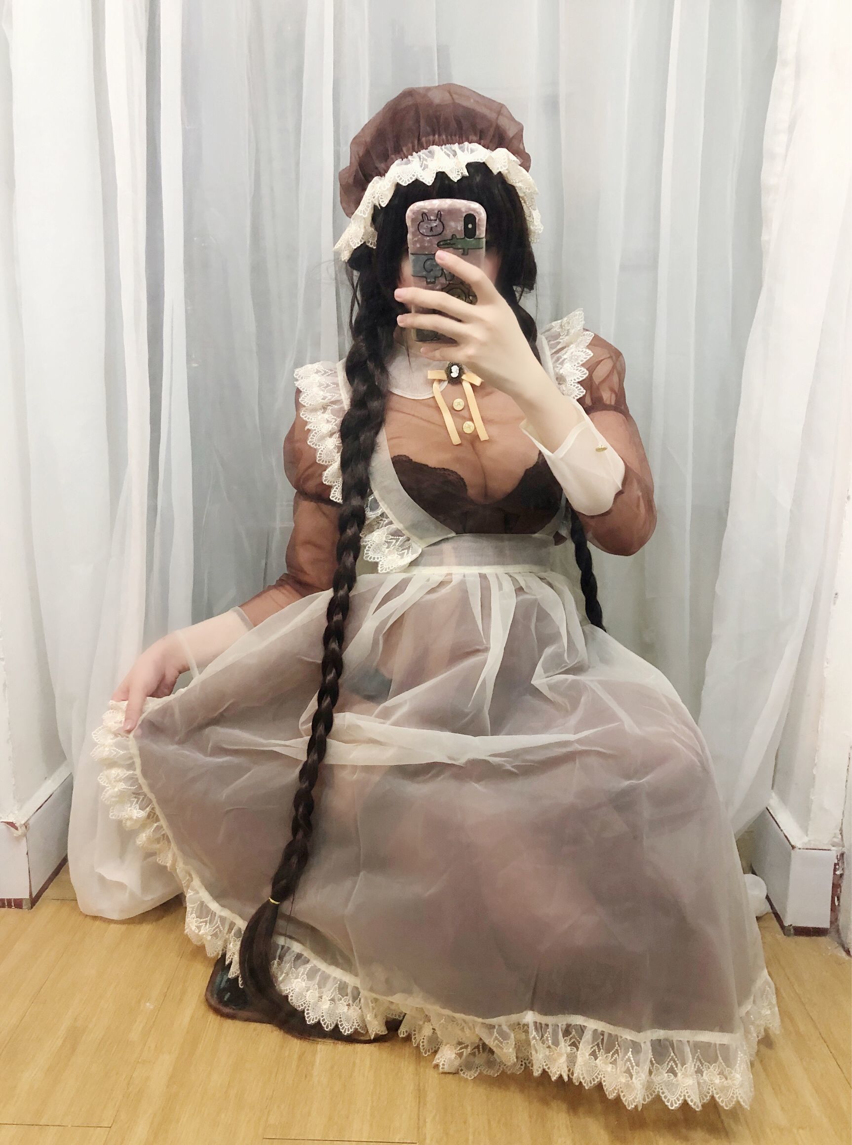 二次元巨乳美女鹿野希 透明女仆