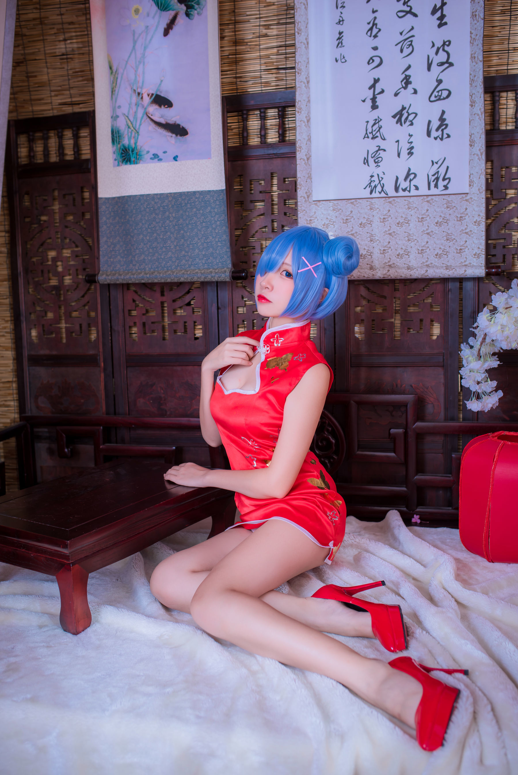 人气Coser二佐Nisa 蕾姆旗袍