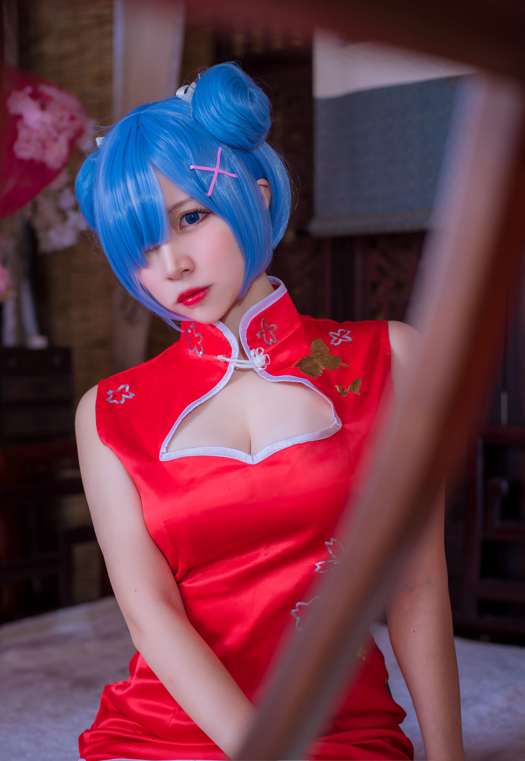 人气Coser二佐Nisa 蕾姆旗袍