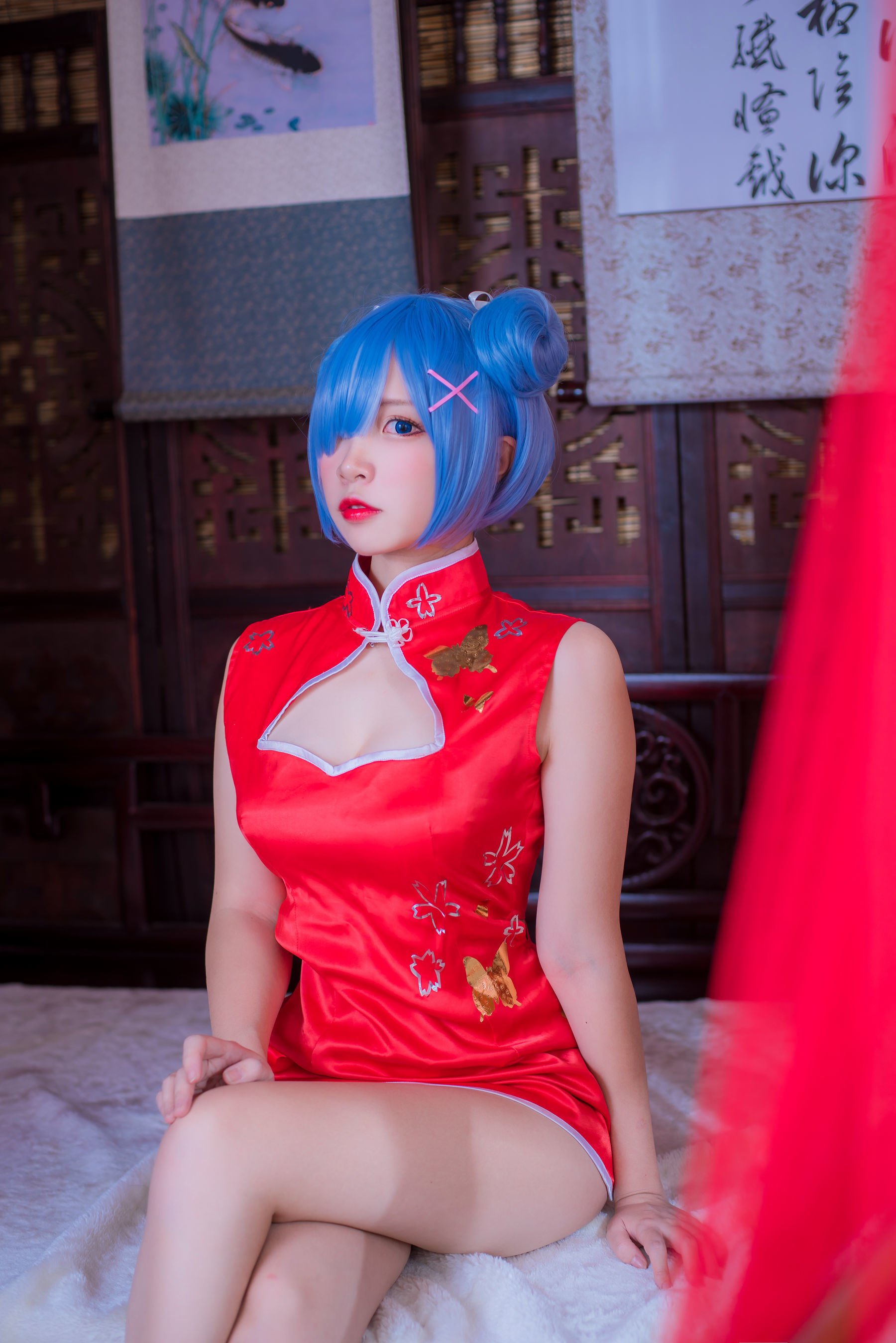 人气Coser二佐Nisa 蕾姆旗袍