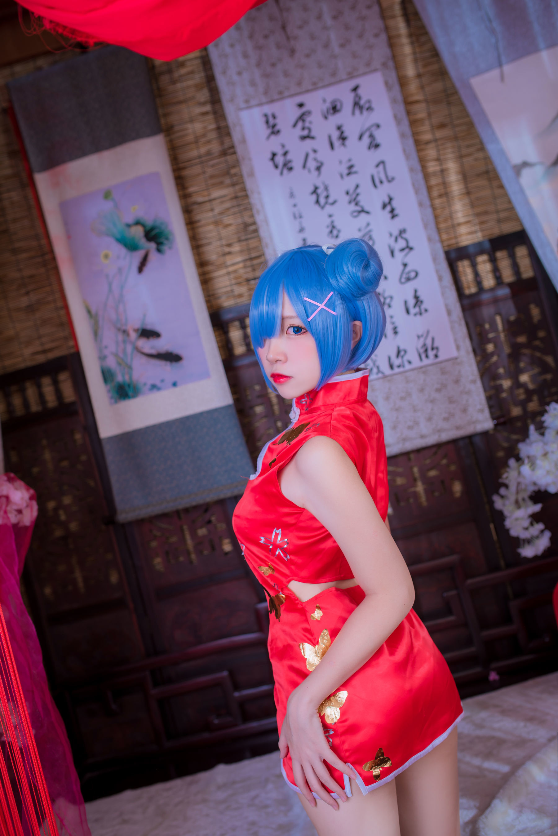 人气Coser二佐Nisa 蕾姆旗袍