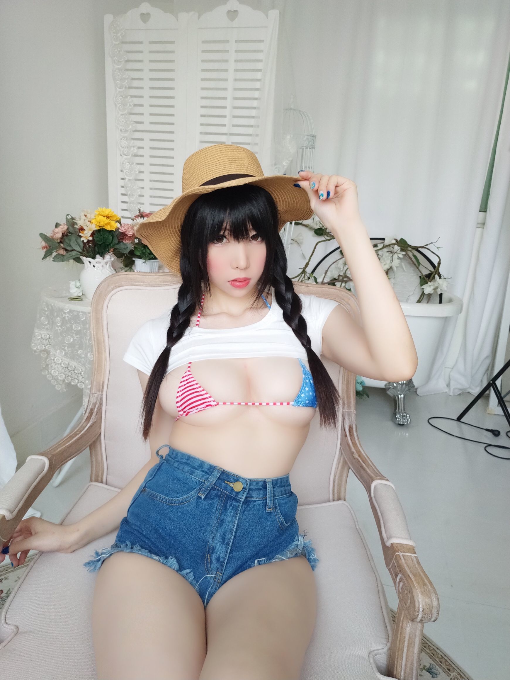 二次元巨乳美女鹿野希 牛仔女郎