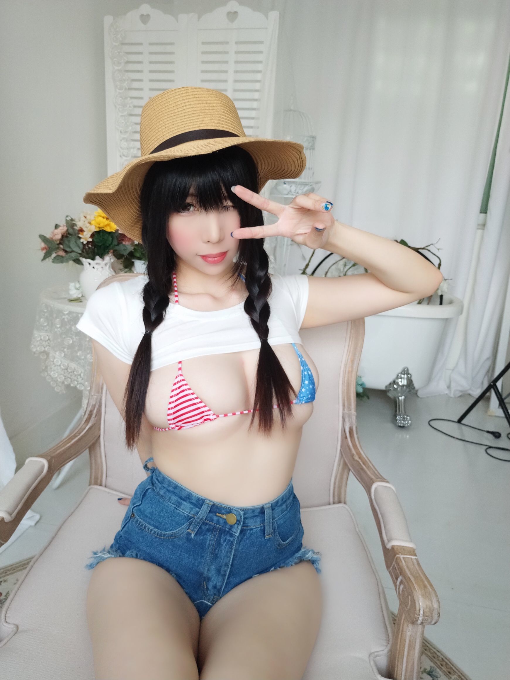 二次元巨乳美女鹿野希 牛仔女郎