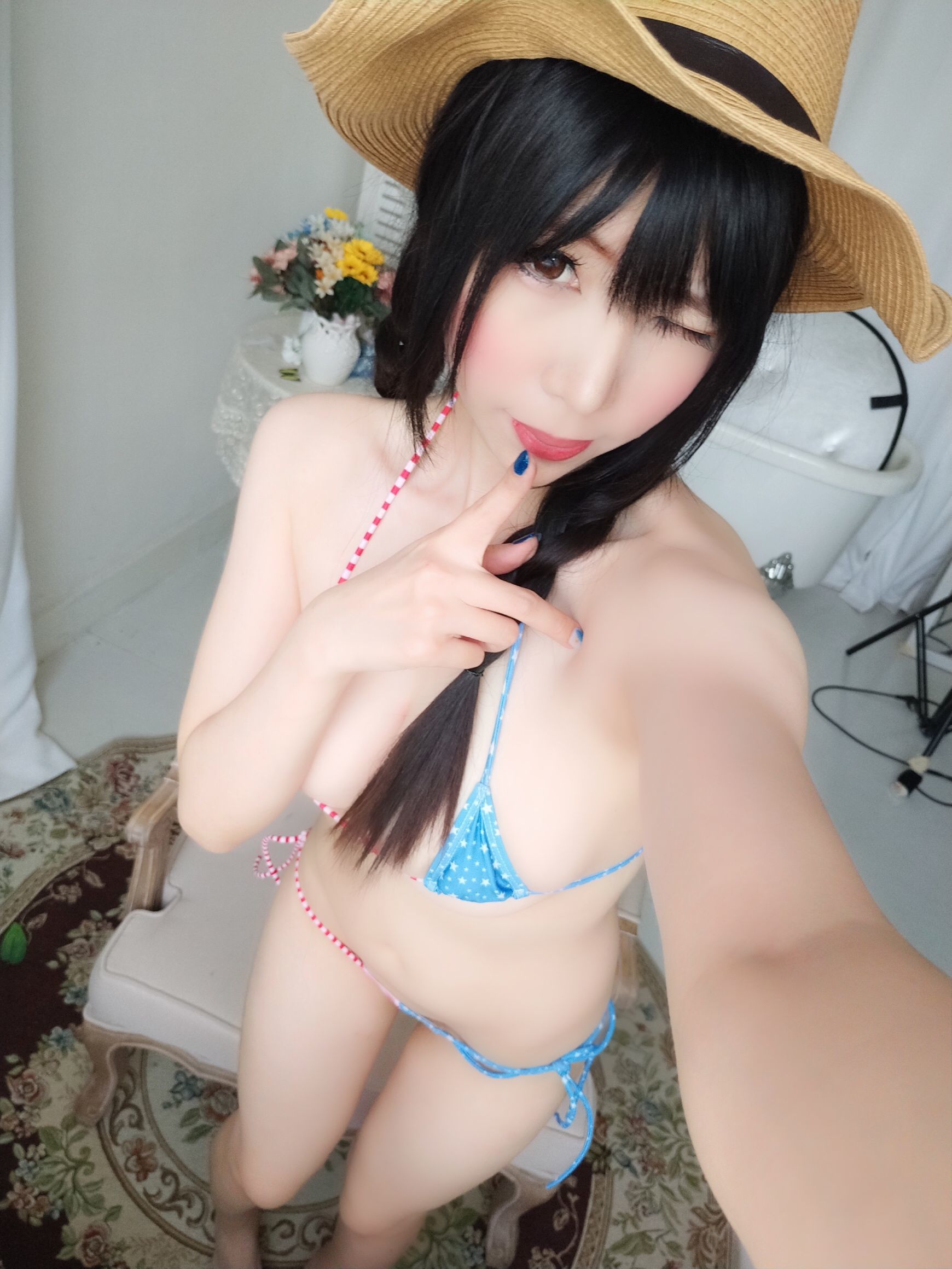 二次元巨乳美女鹿野希 牛仔女郎