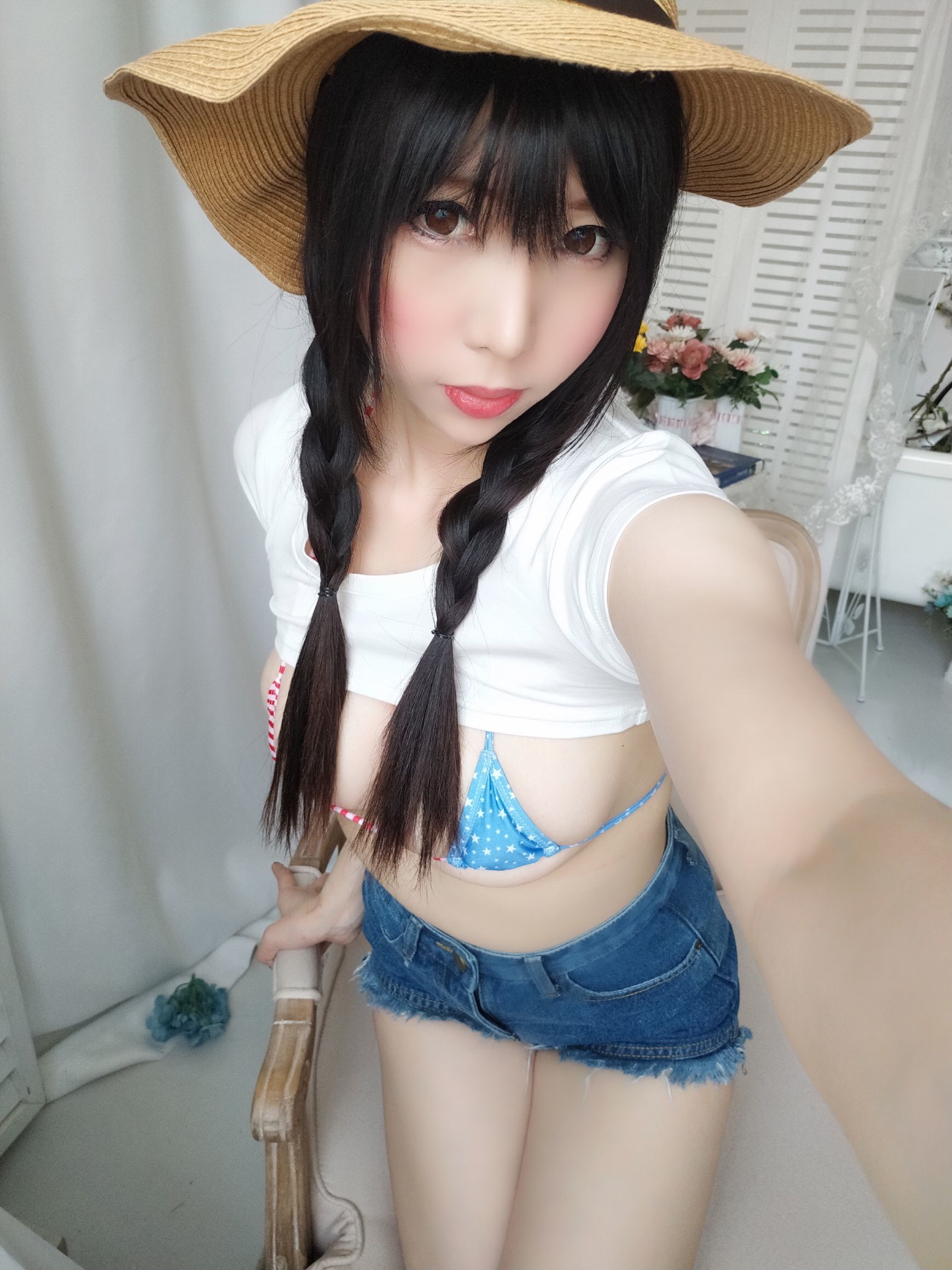 二次元巨乳美女鹿野希 牛仔女郎