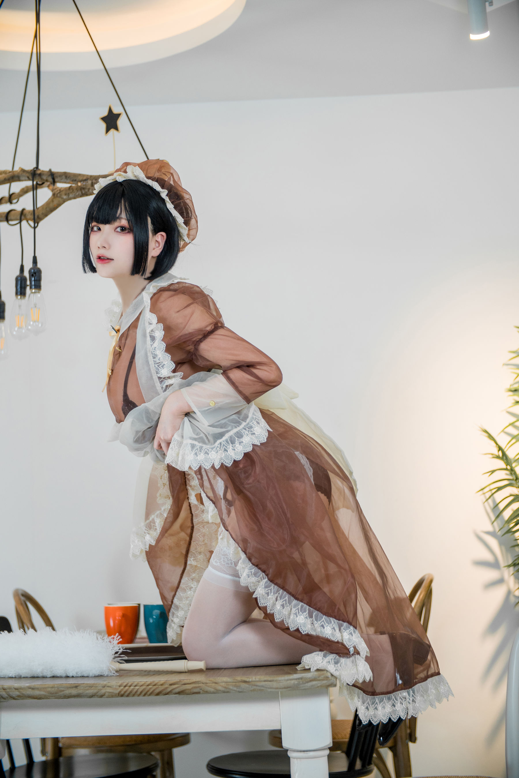 起司块wii写真 棕色透明装女仆