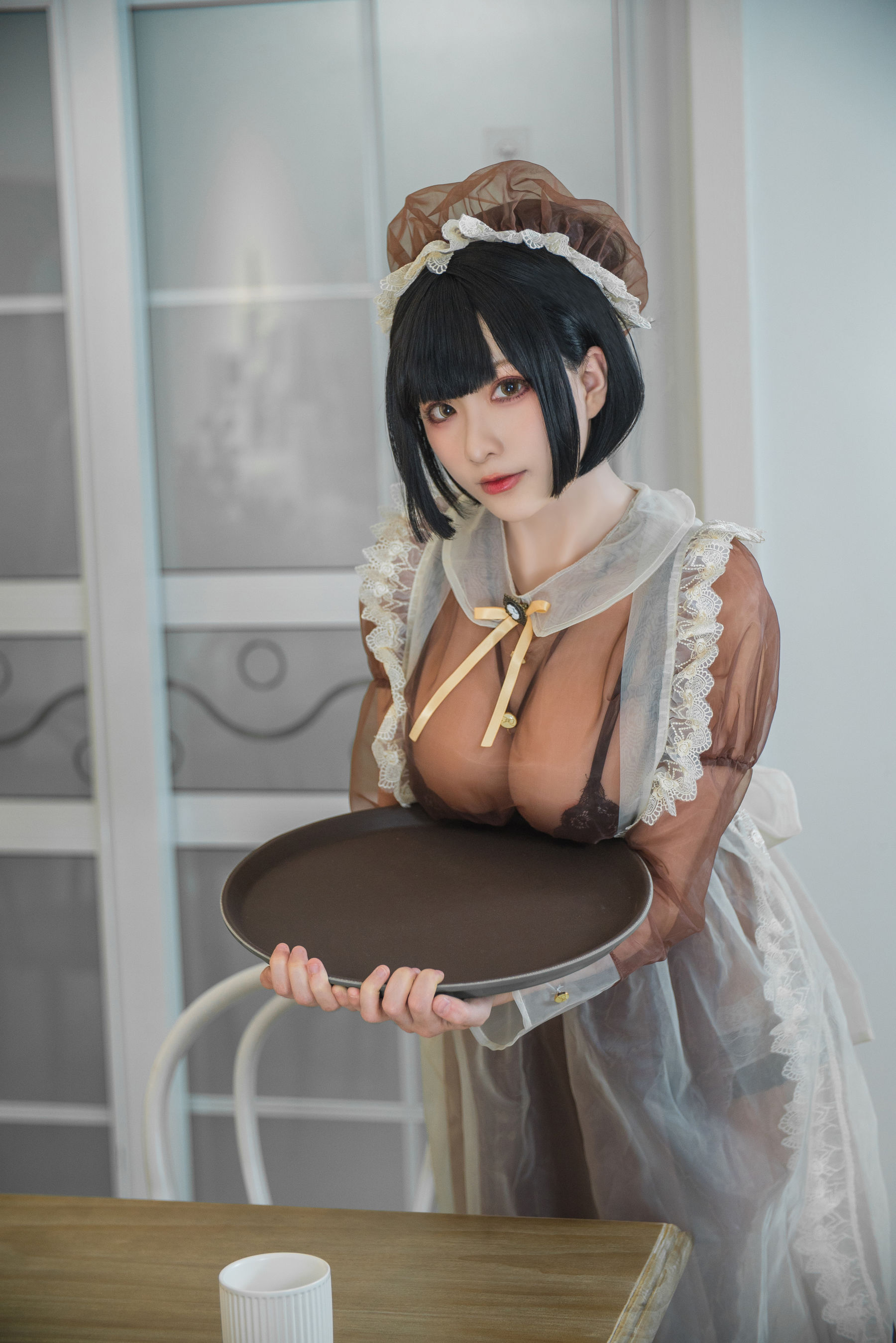 起司块wii写真 棕色透明装女仆