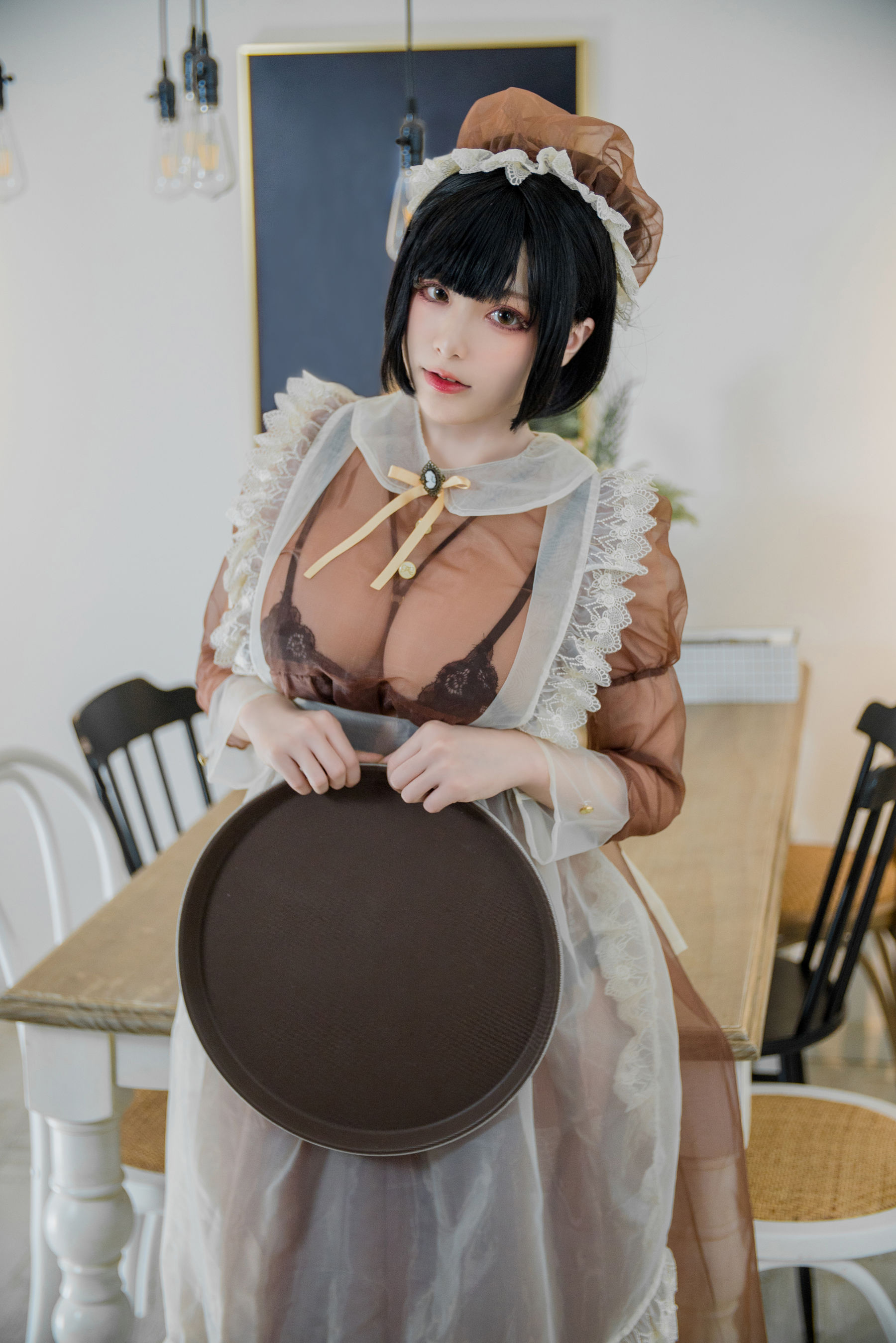 起司块wii写真 棕色透明装女仆