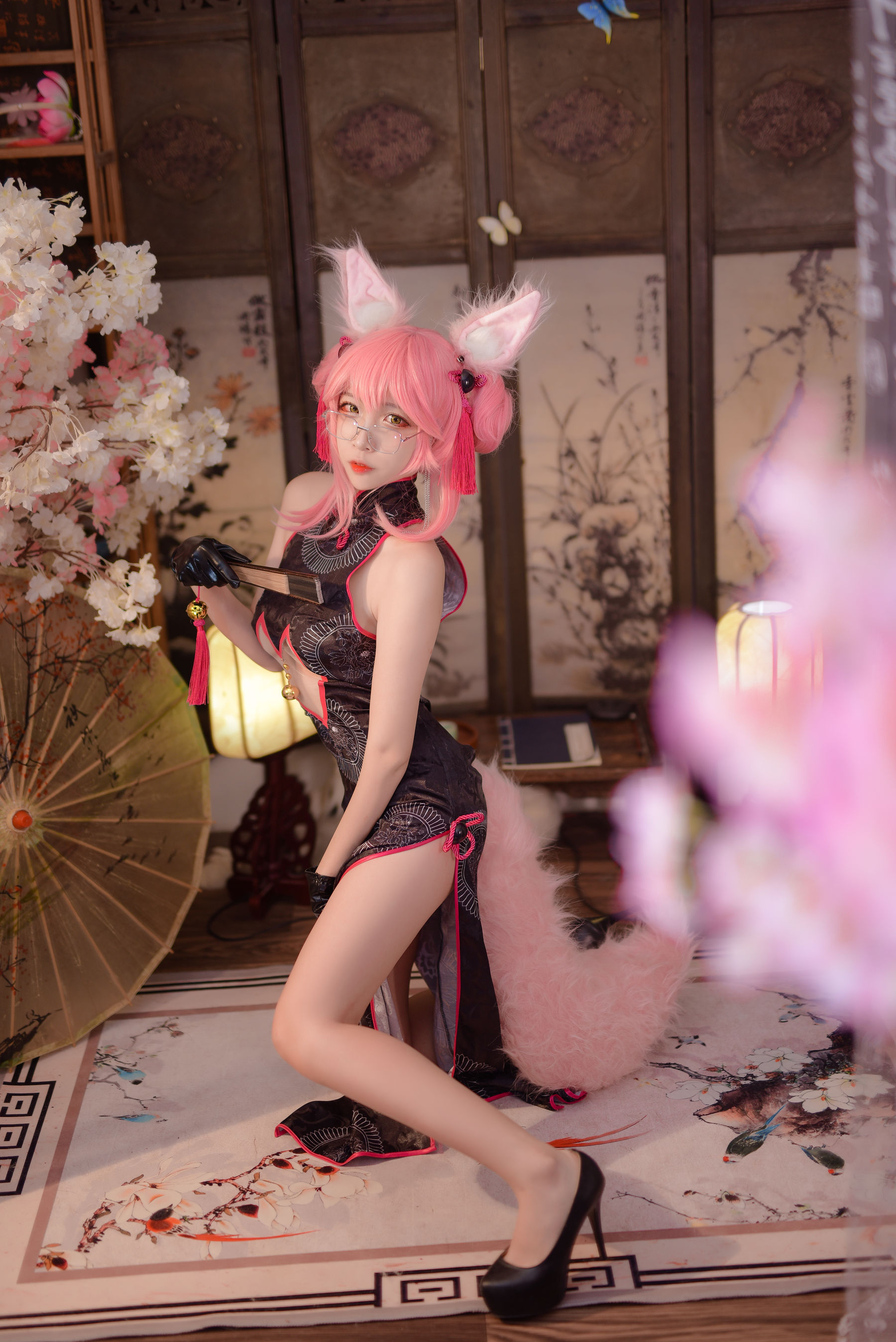 人气Coser二佐Nisa Fate旗袍狐