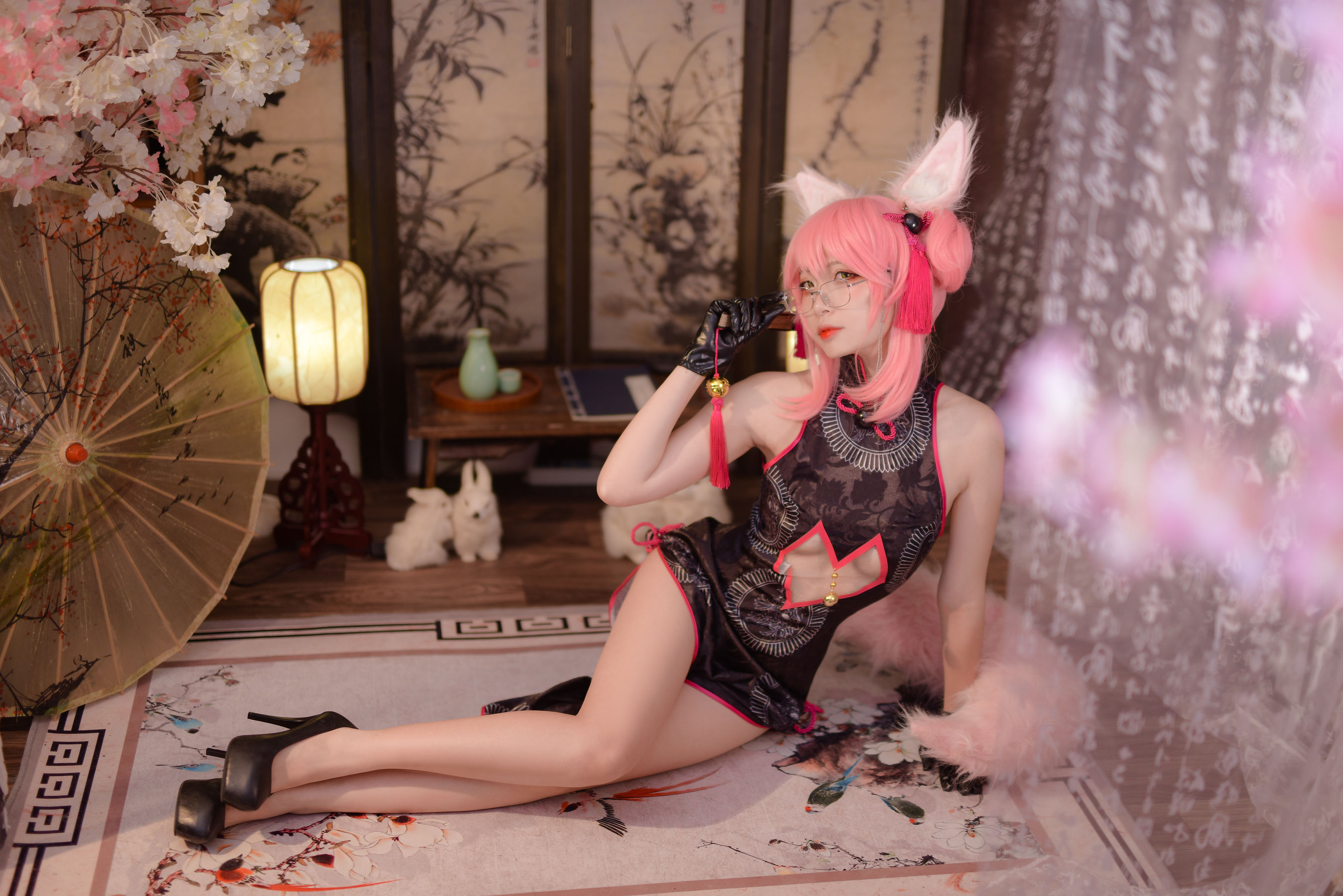 人气Coser二佐Nisa Fate旗袍狐