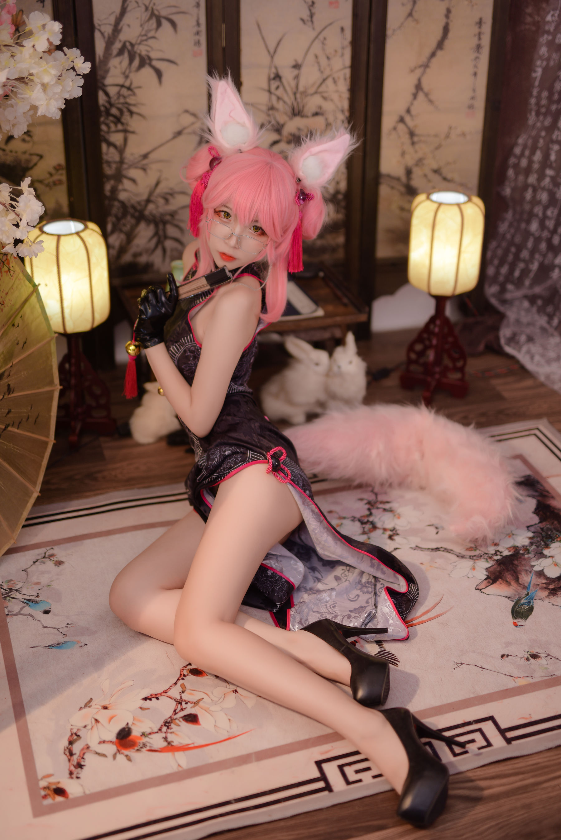 人气Coser二佐Nisa Fate旗袍狐