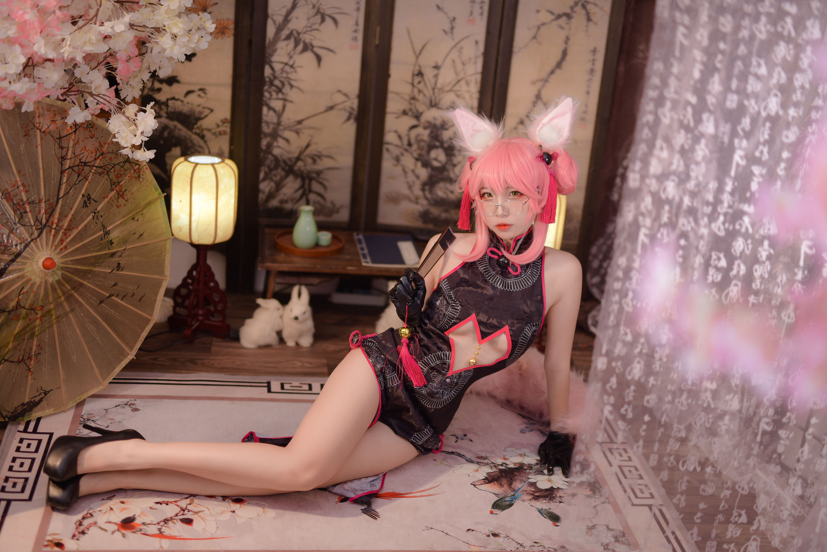 人气Coser二佐Nisa Fate旗袍狐