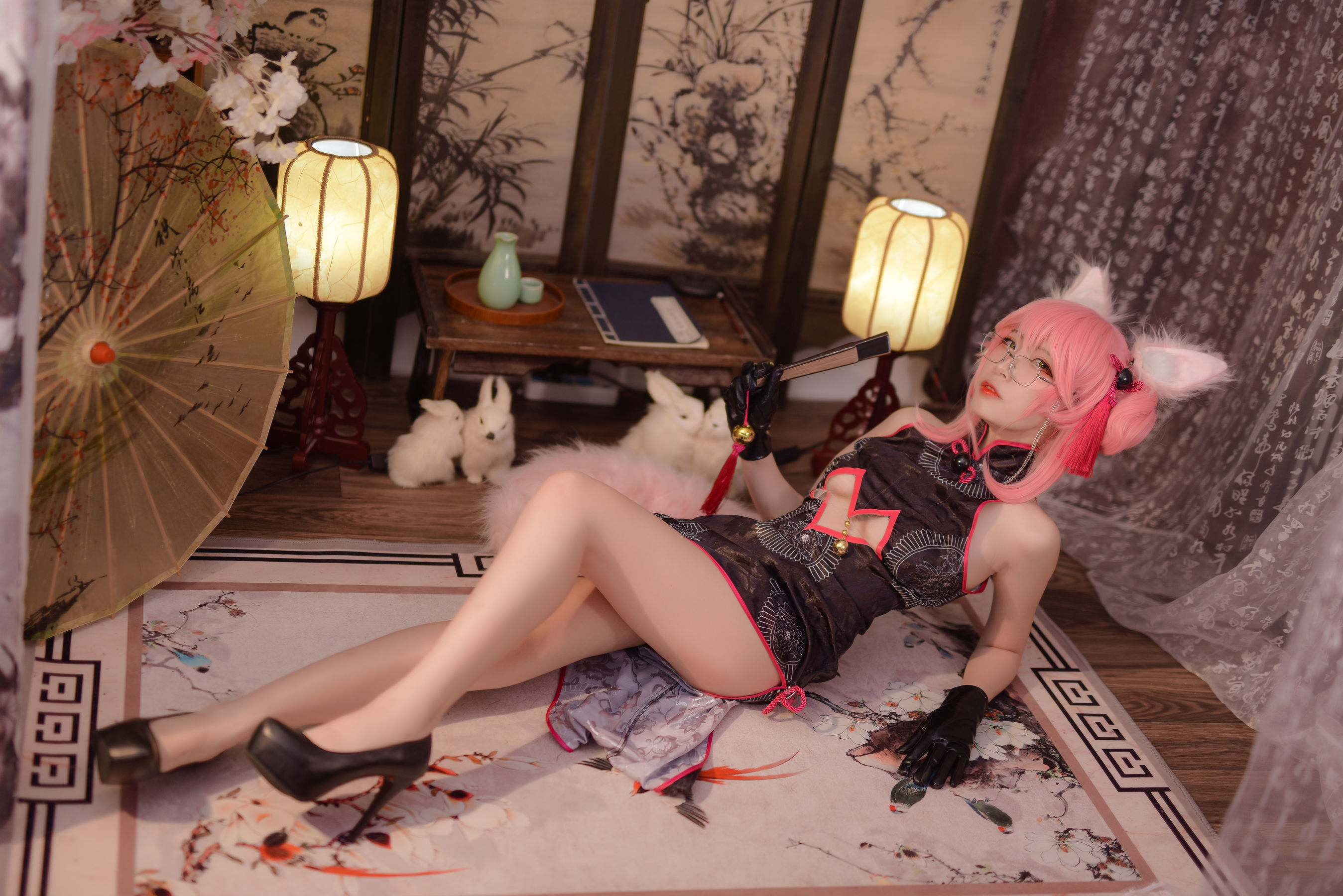 人气Coser二佐Nisa Fate旗袍狐