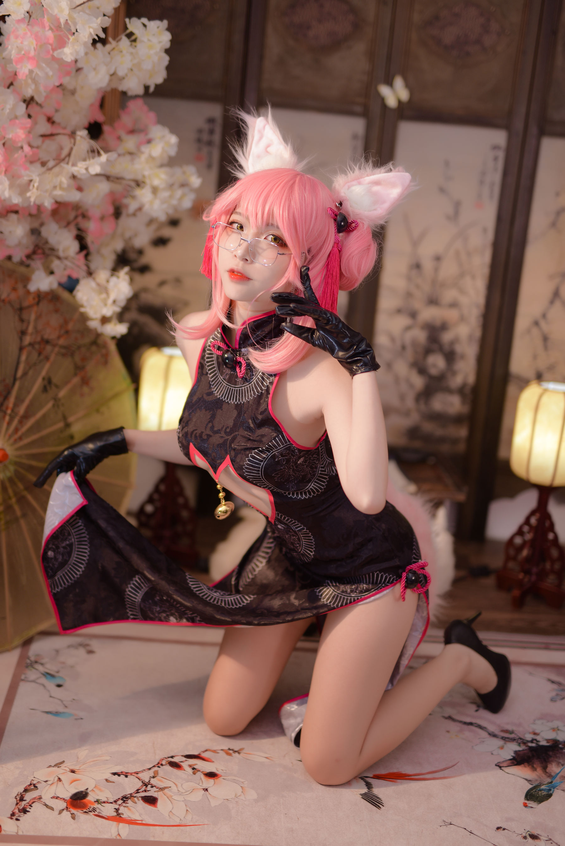 人气Coser二佐Nisa Fate旗袍狐