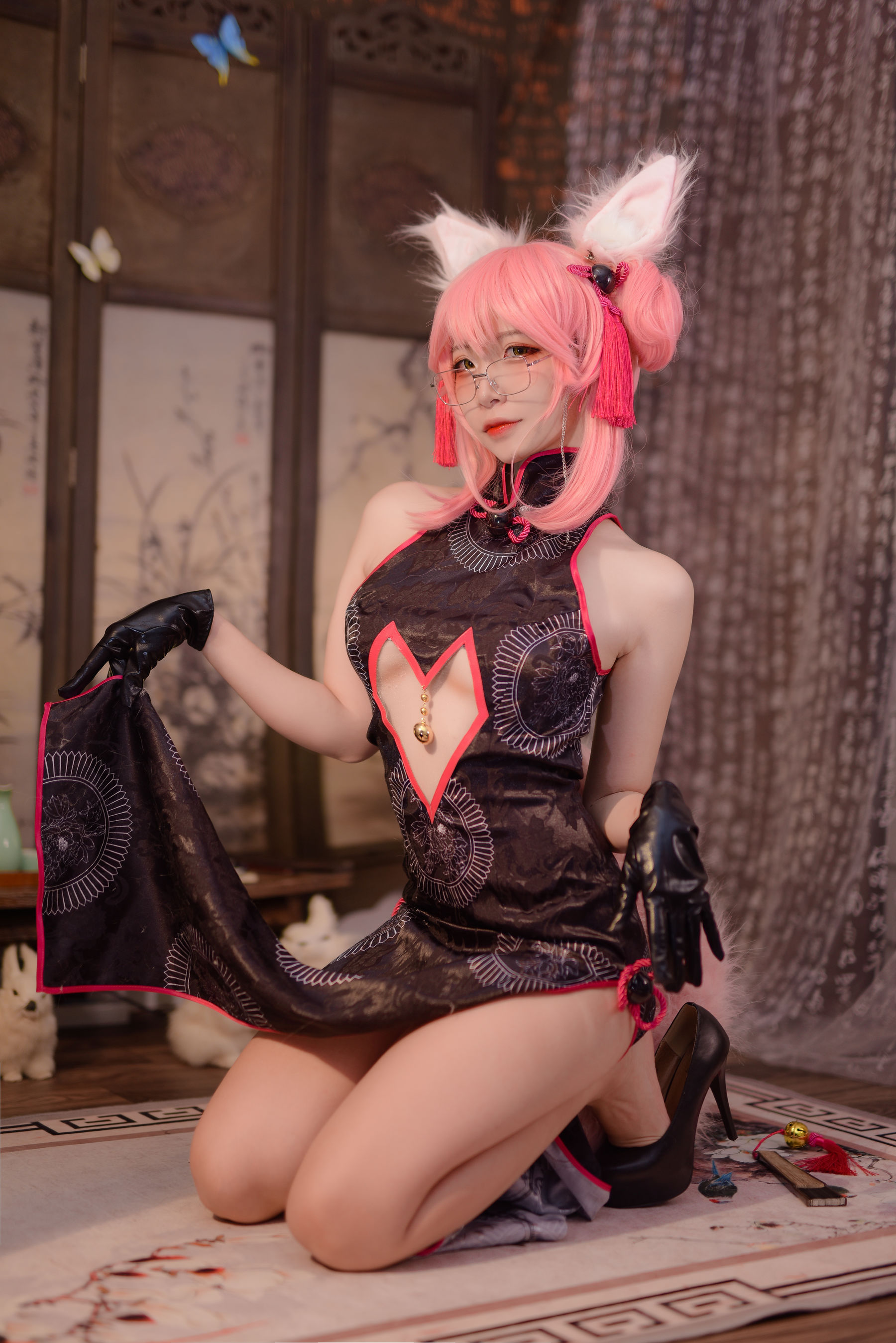 人气Coser二佐Nisa Fate旗袍狐
