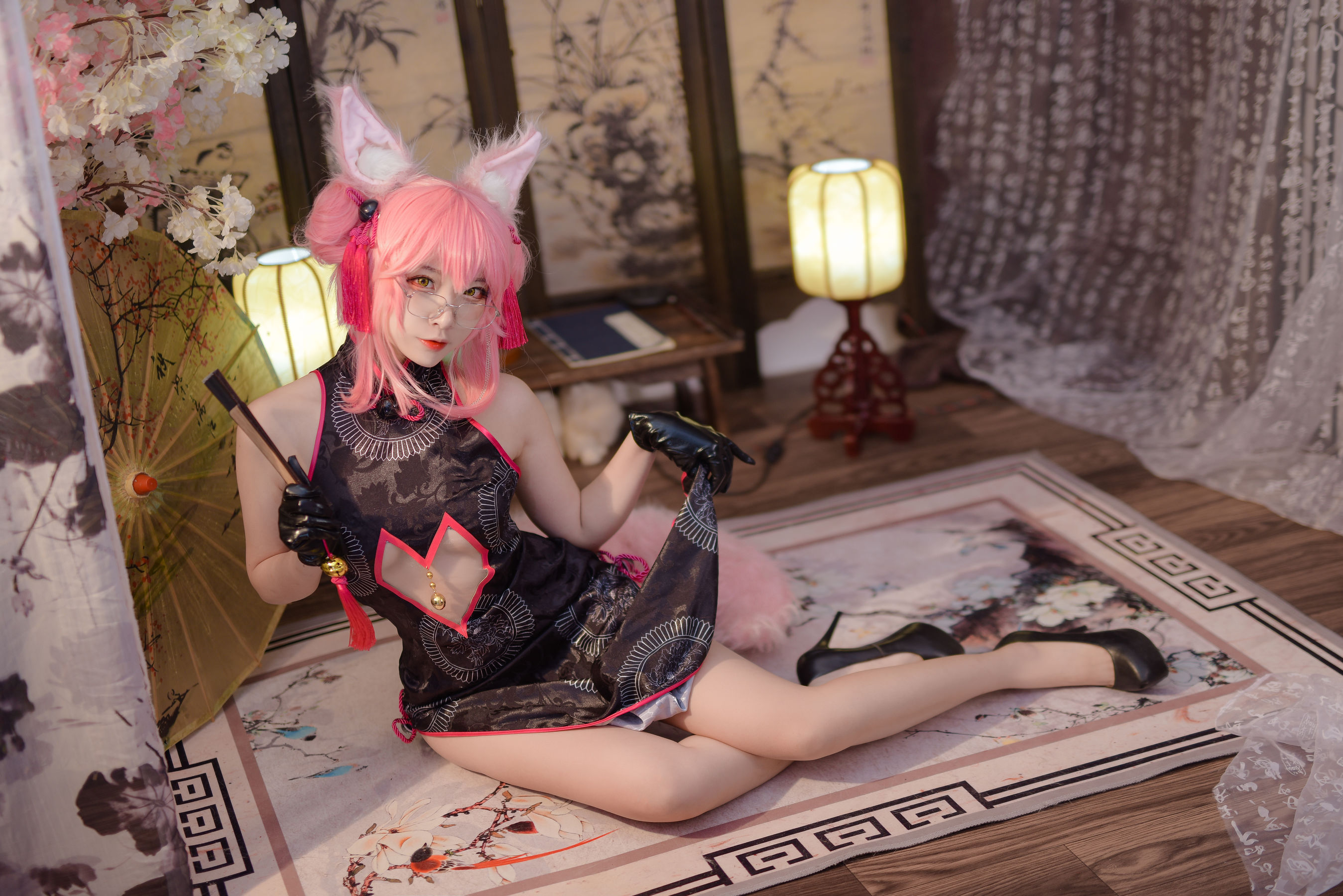 人气Coser二佐Nisa Fate旗袍狐