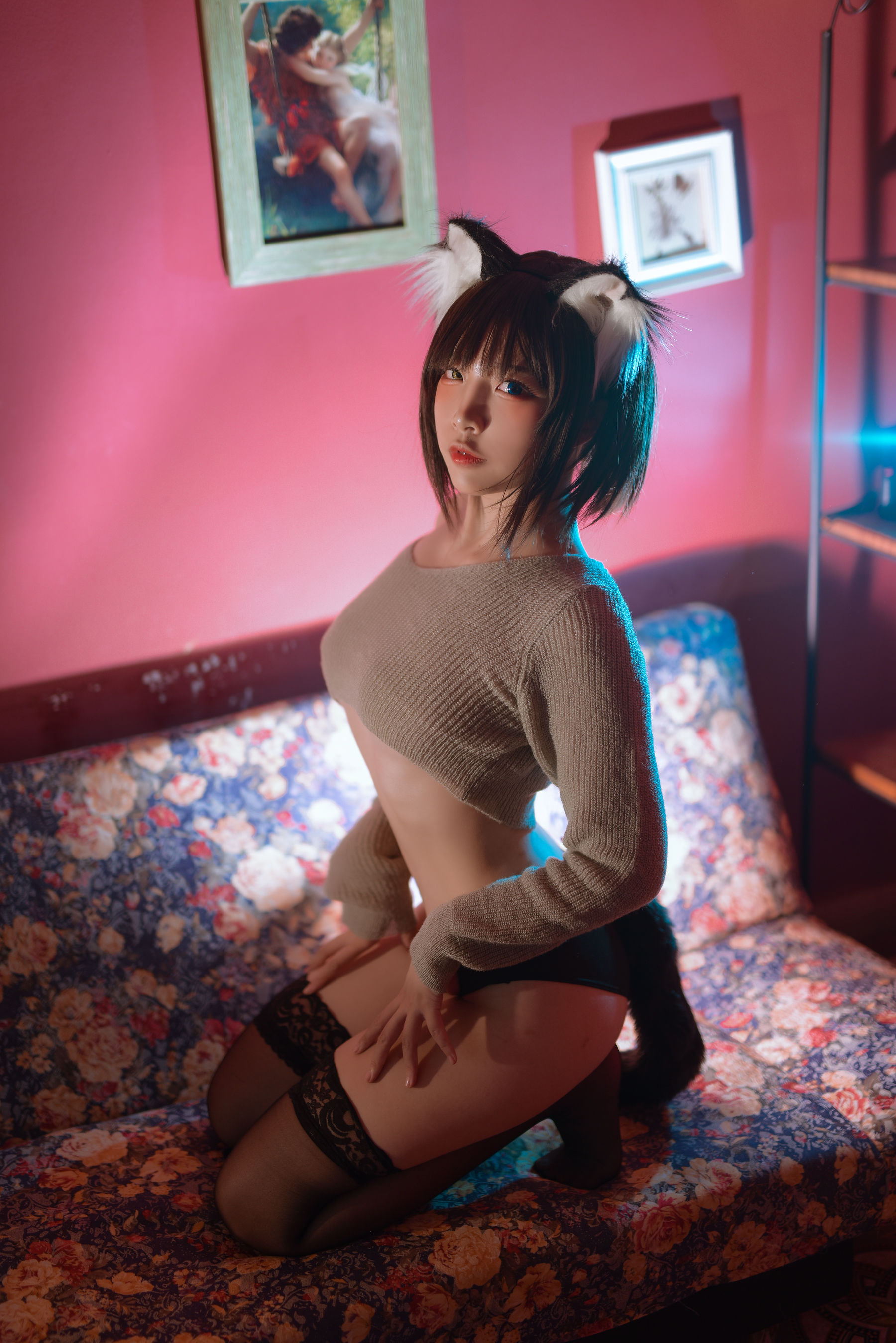 人气Coser二佐Nisa 宠物少女 私房黑猫