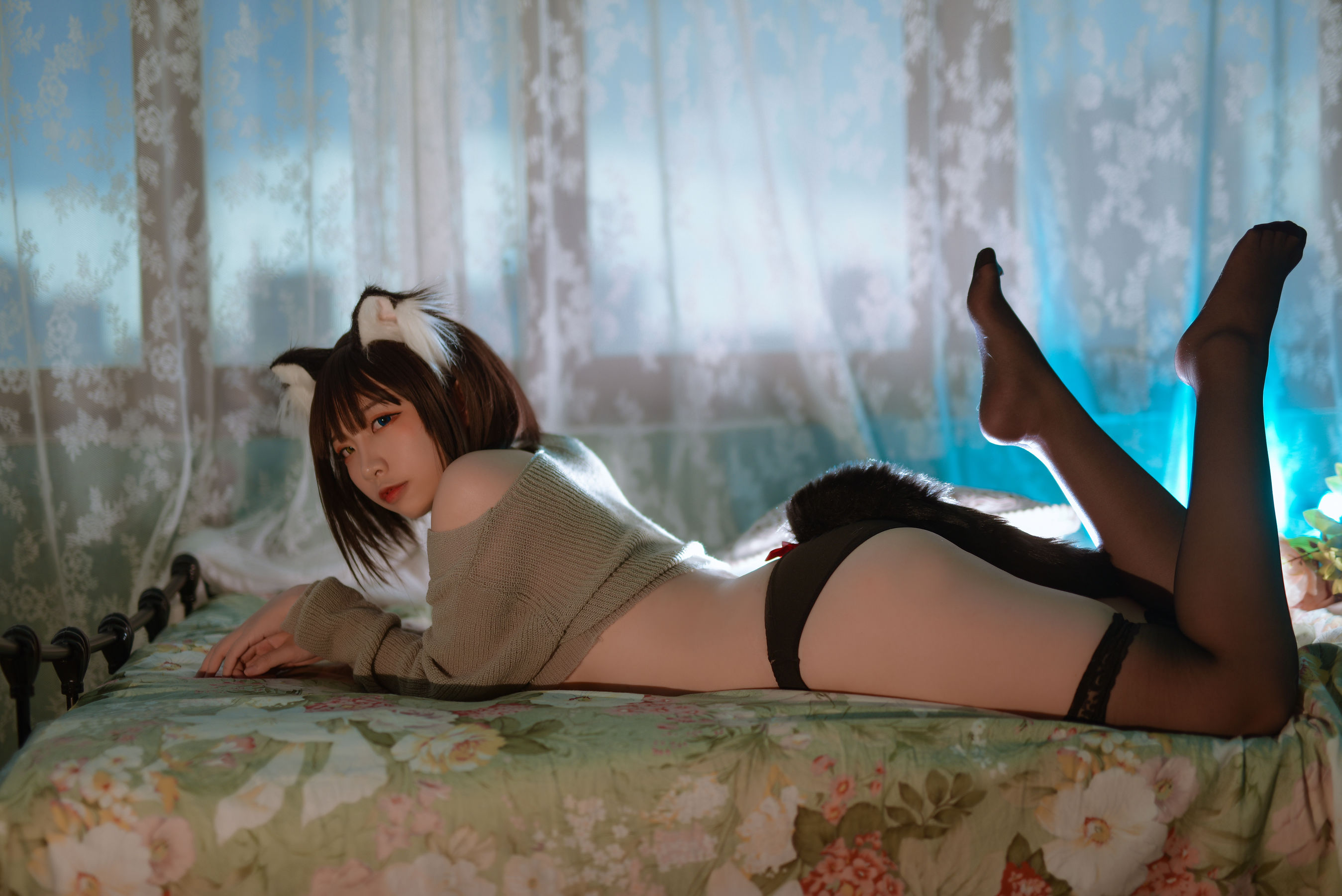 人气Coser二佐Nisa 宠物少女 私房黑猫