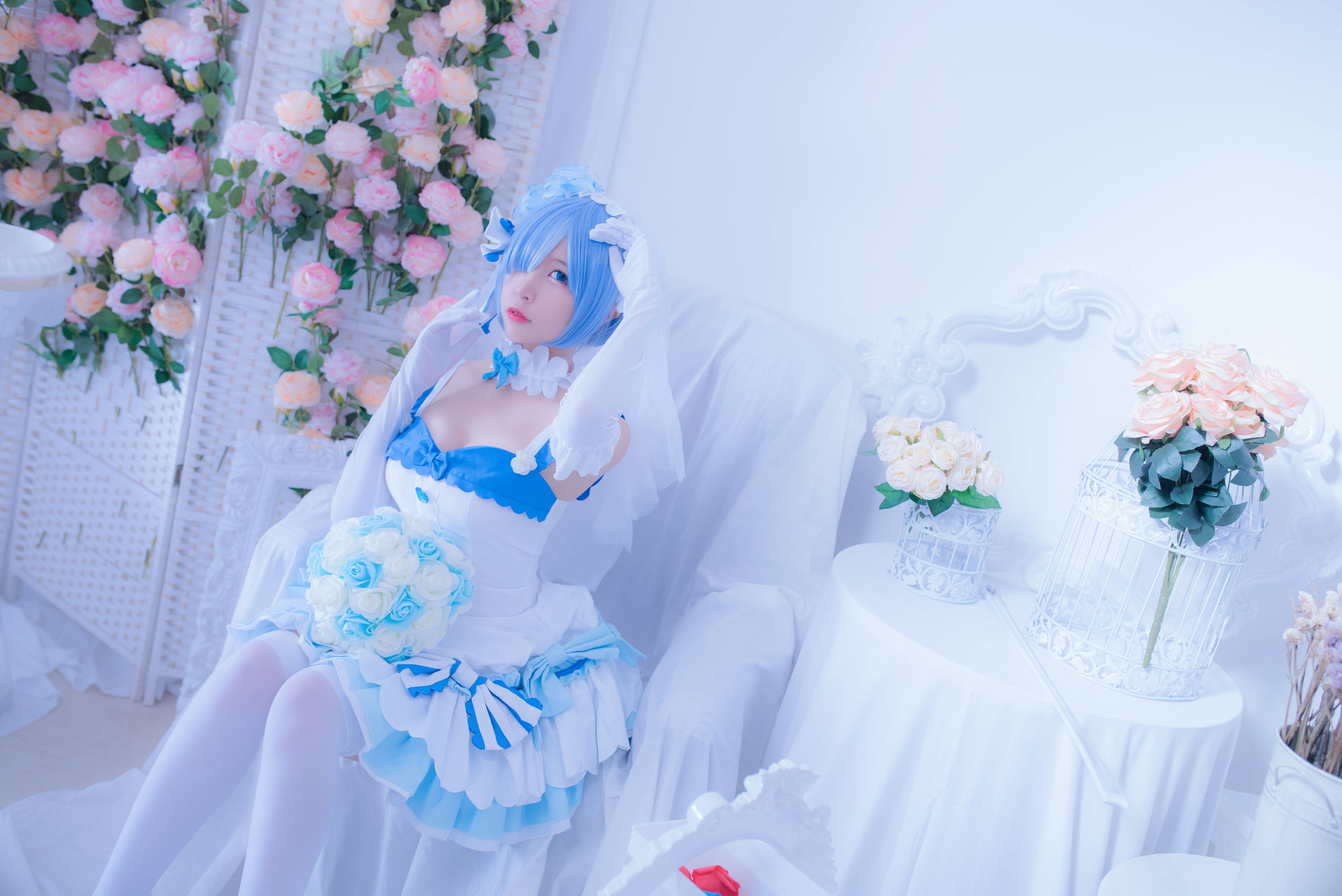 人气Coser二佐Nisa 雷姆花嫁