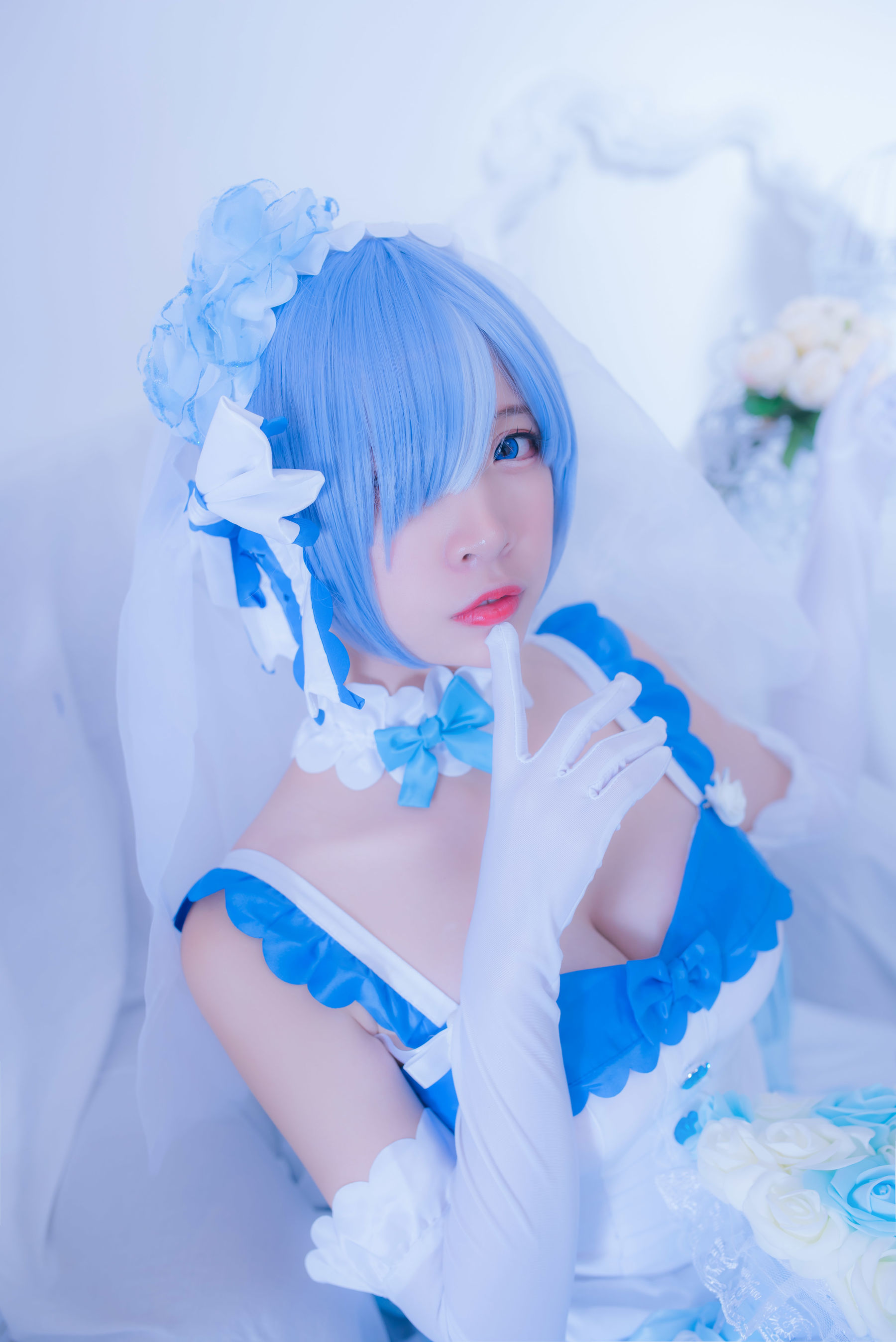 人气Coser二佐Nisa 雷姆花嫁