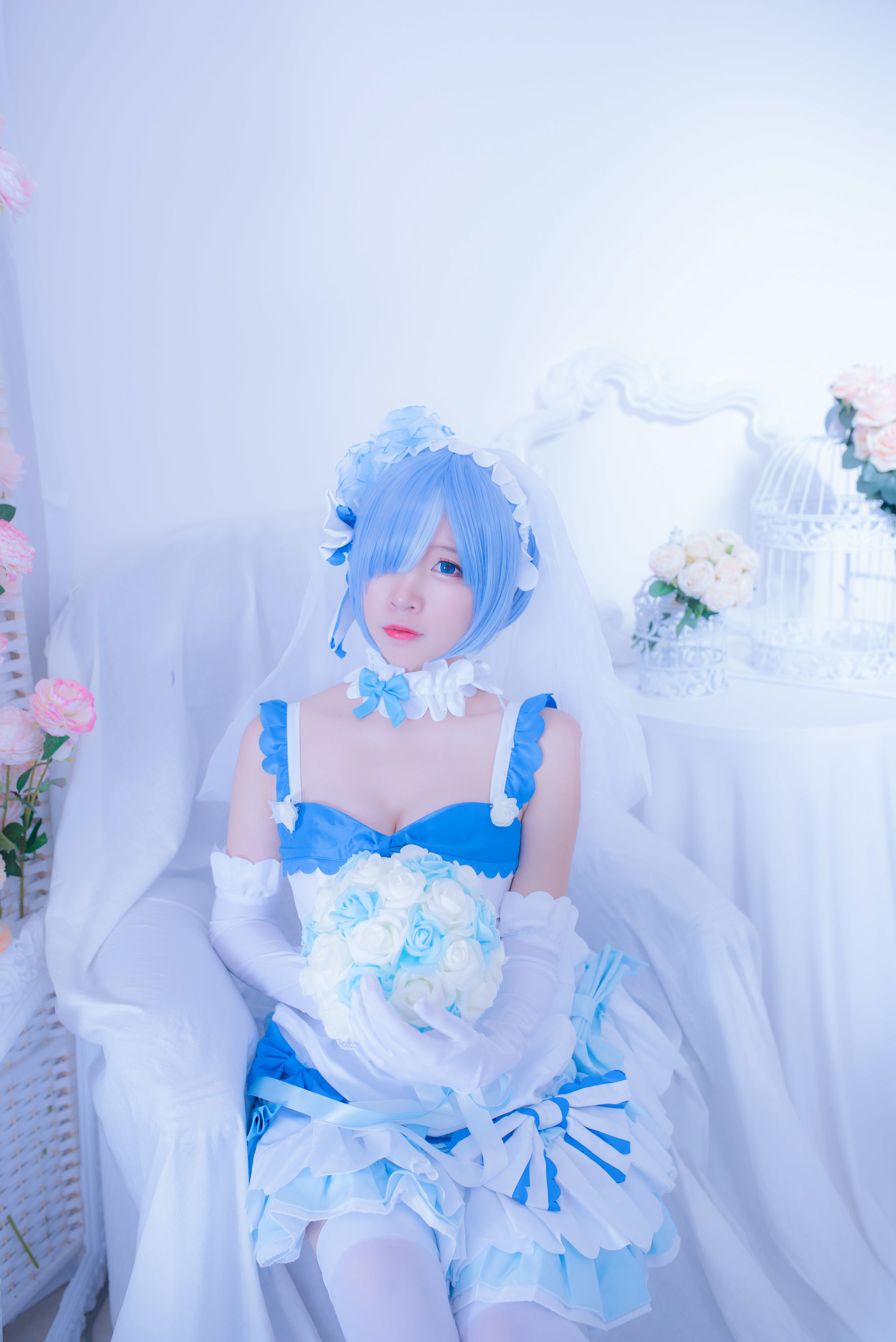 人气Coser二佐Nisa 雷姆花嫁