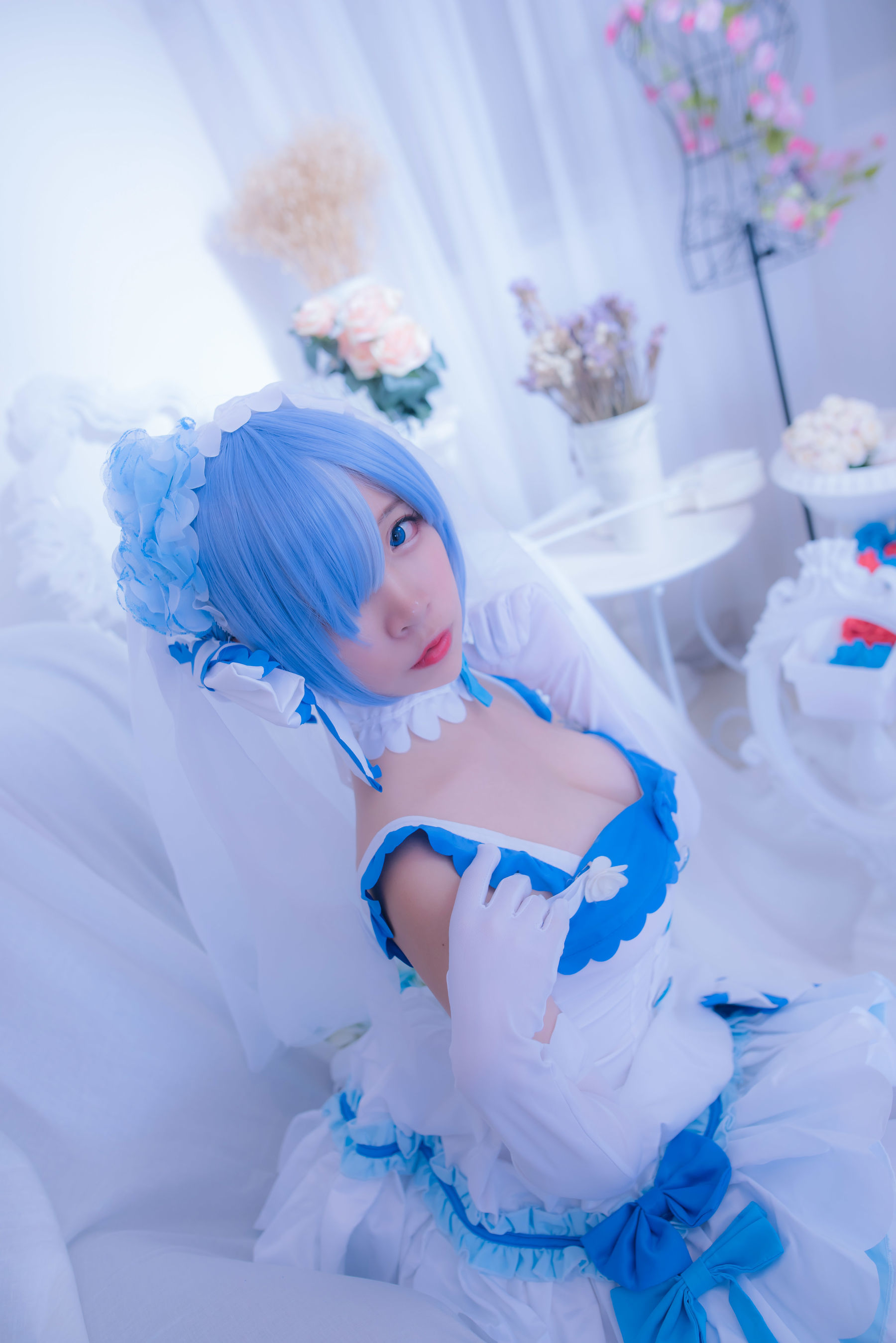 人气Coser二佐Nisa 雷姆花嫁