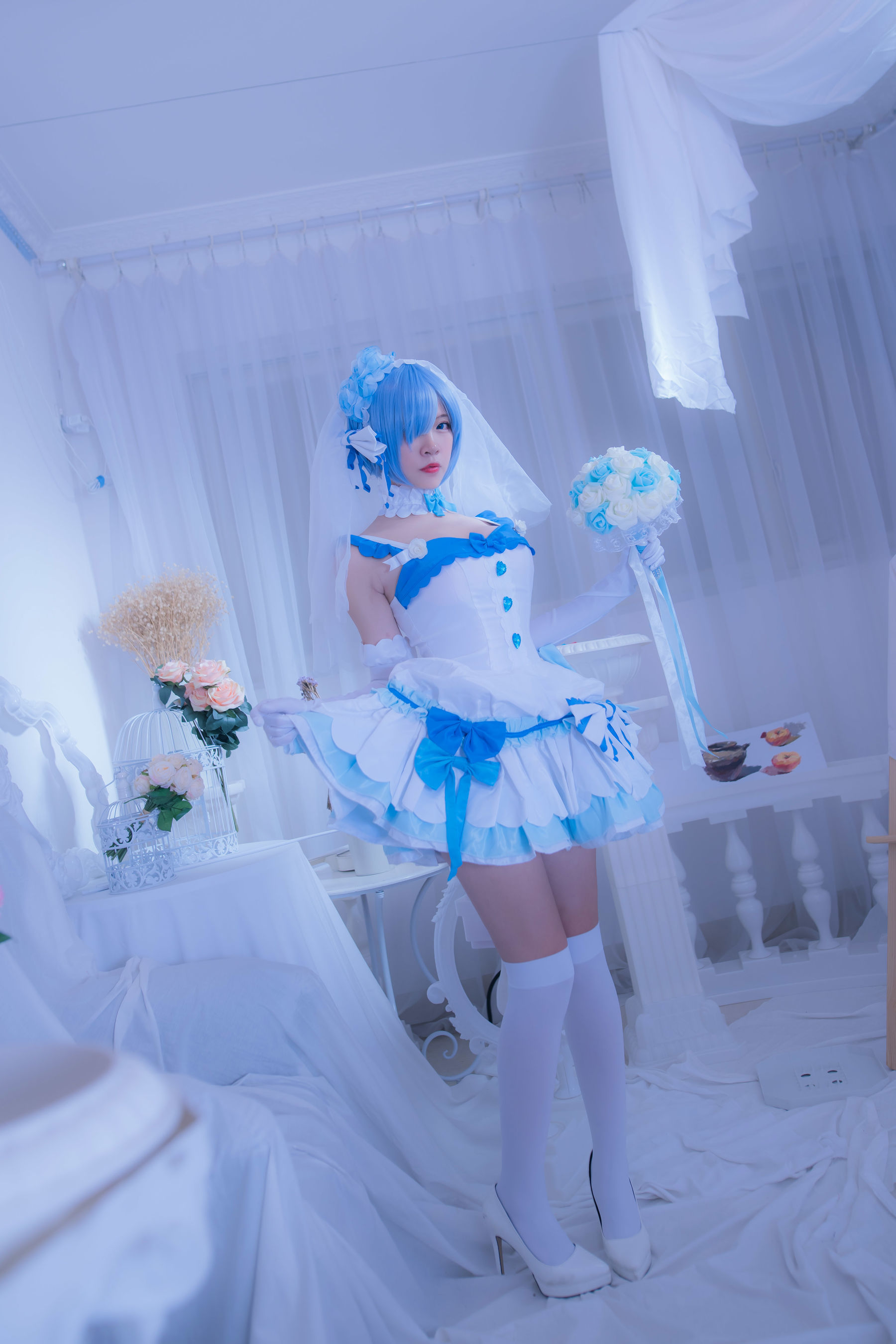 人气Coser二佐Nisa 雷姆花嫁