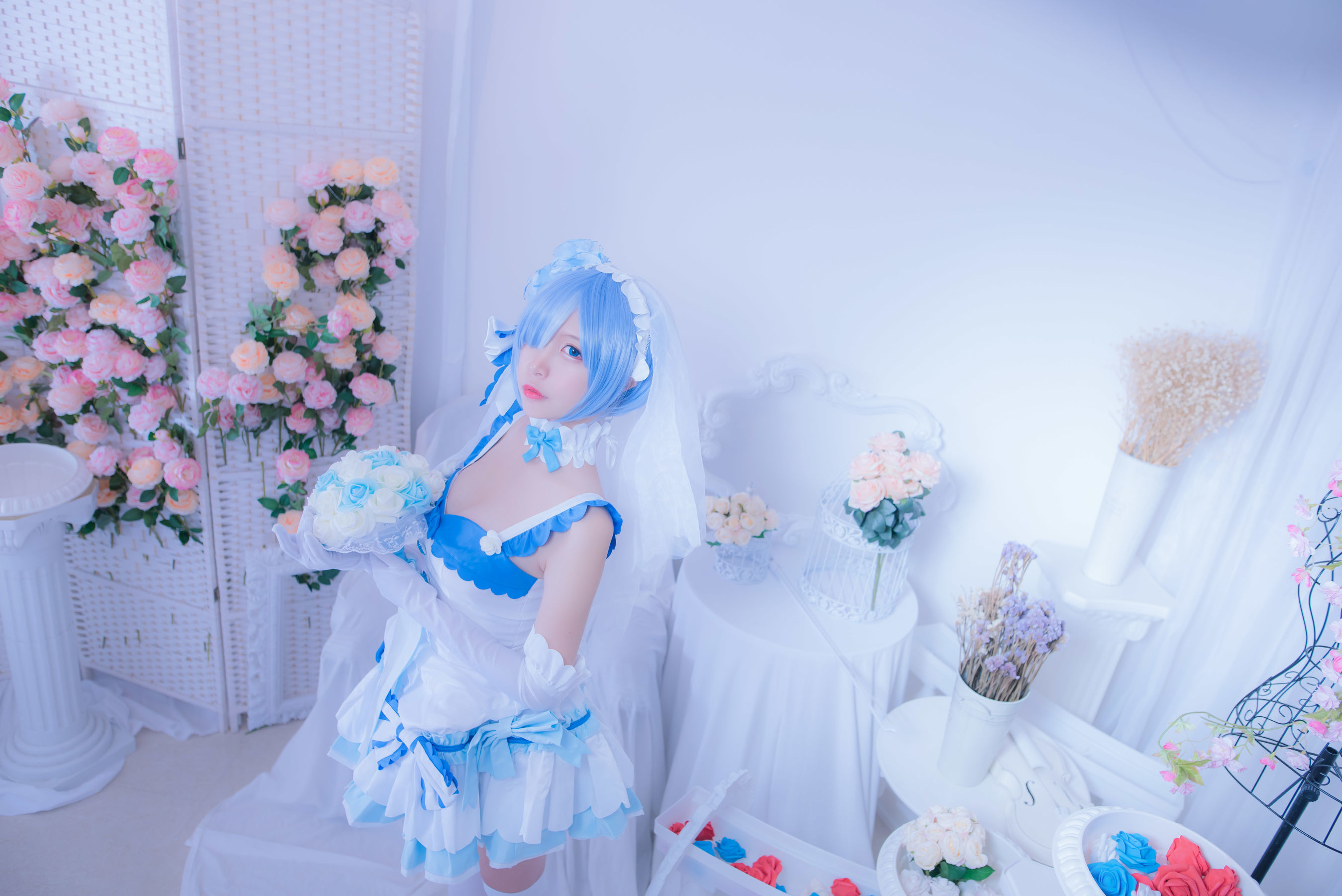 人气Coser二佐Nisa 雷姆花嫁