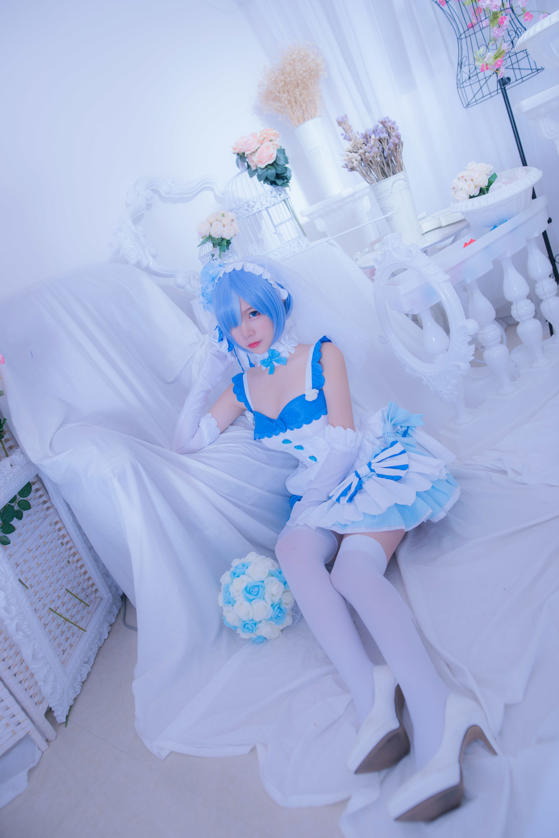 人气Coser二佐Nisa 雷姆花嫁