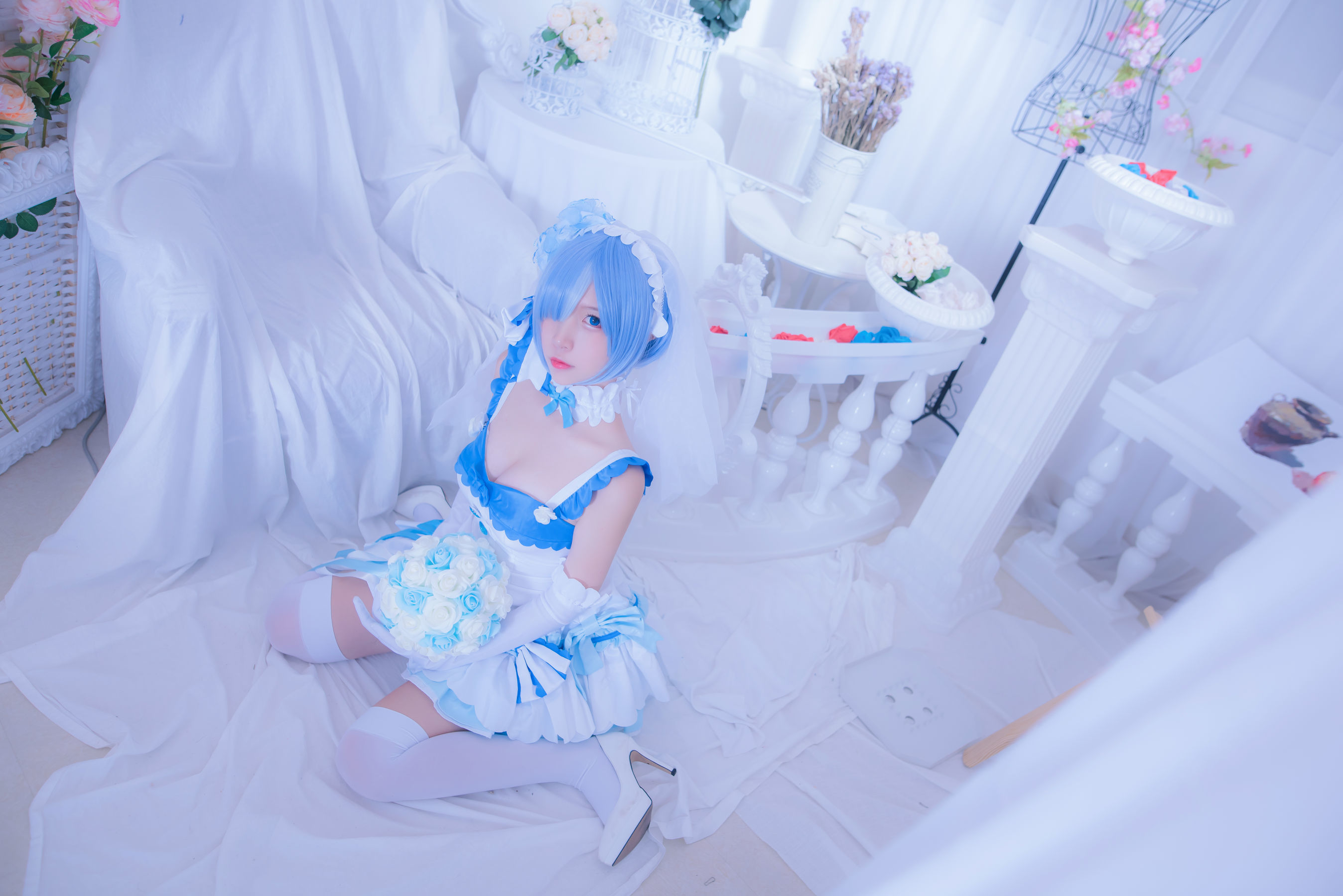 人气Coser二佐Nisa 雷姆花嫁