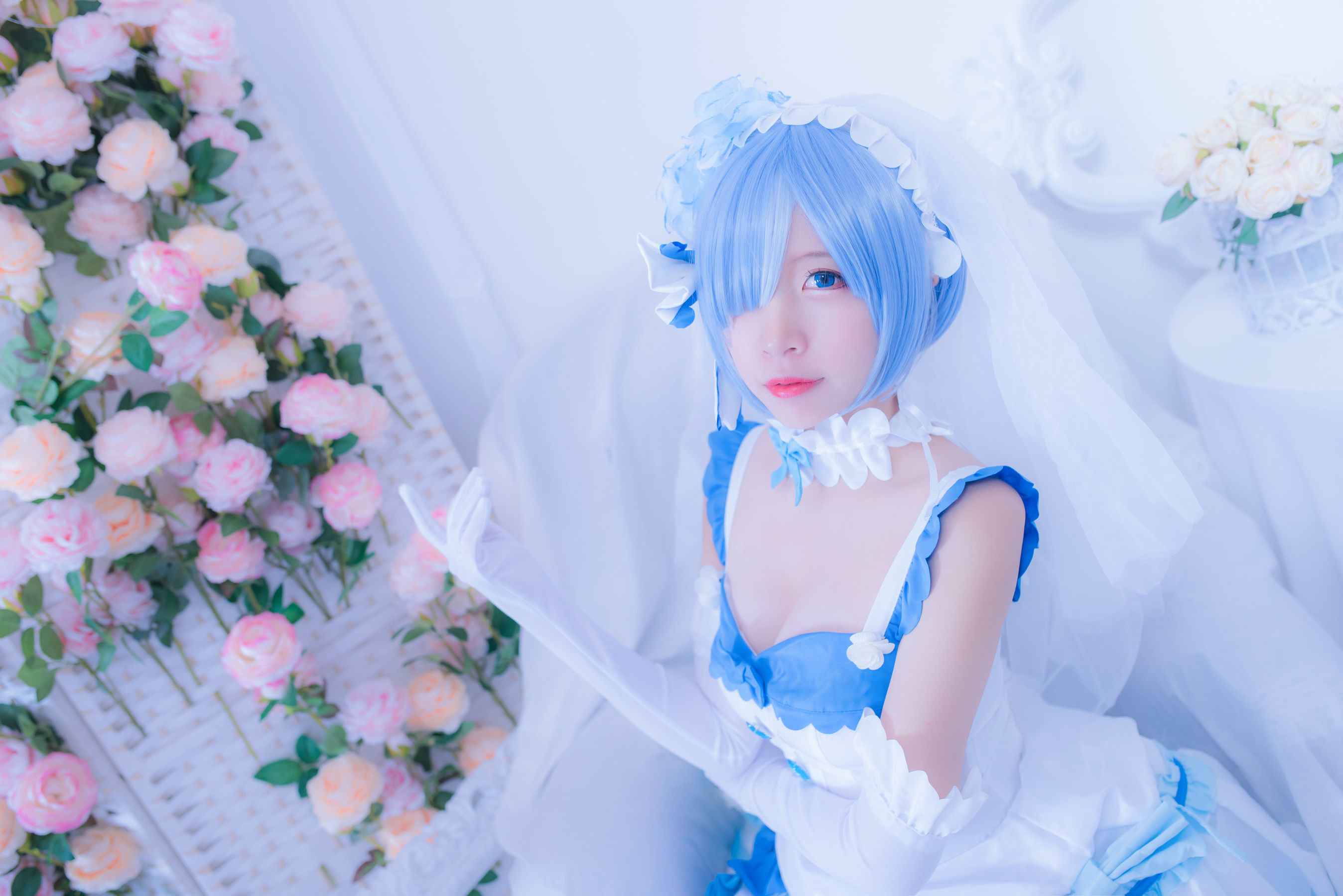 人气Coser二佐Nisa 雷姆花嫁
