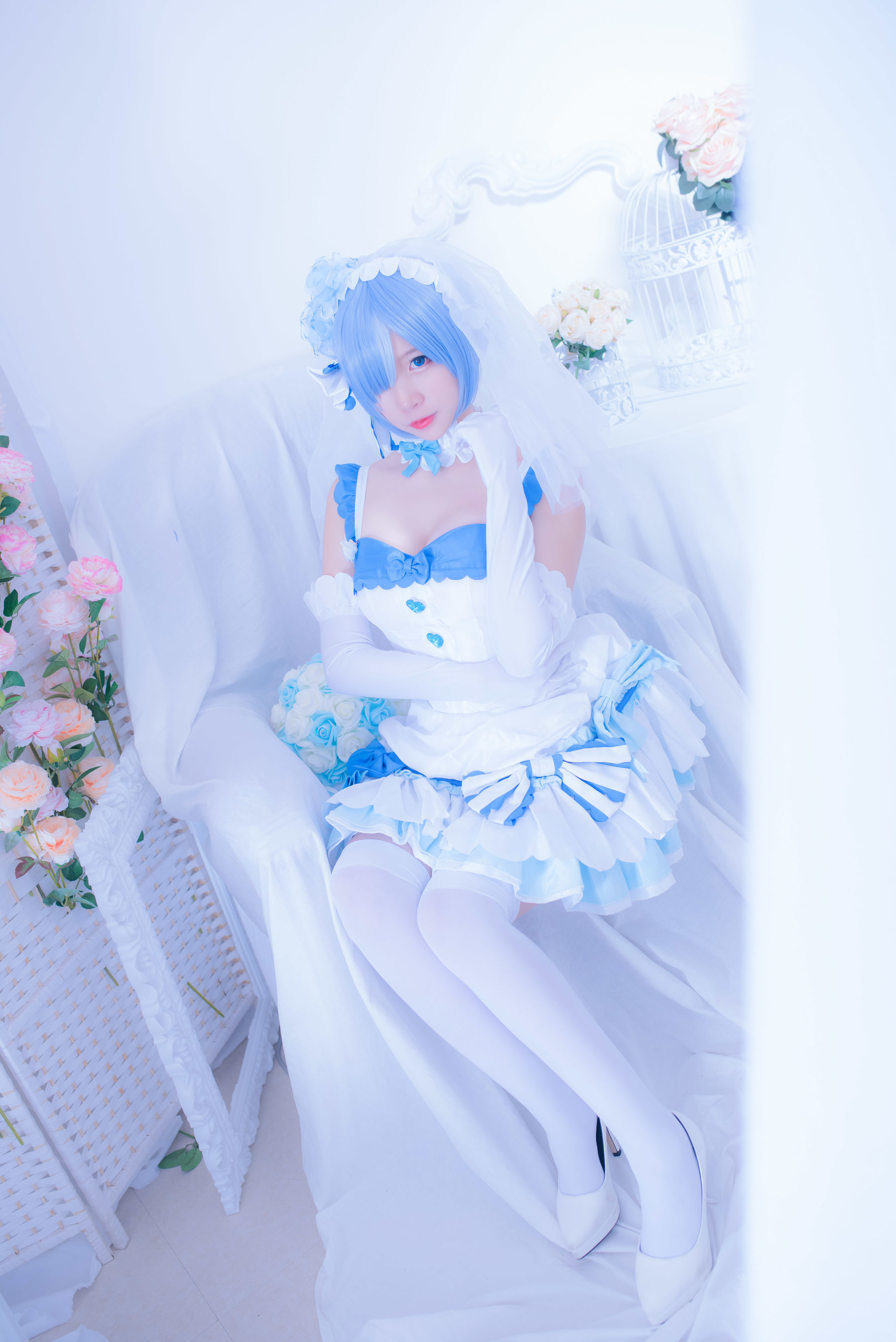 人气Coser二佐Nisa 雷姆花嫁
