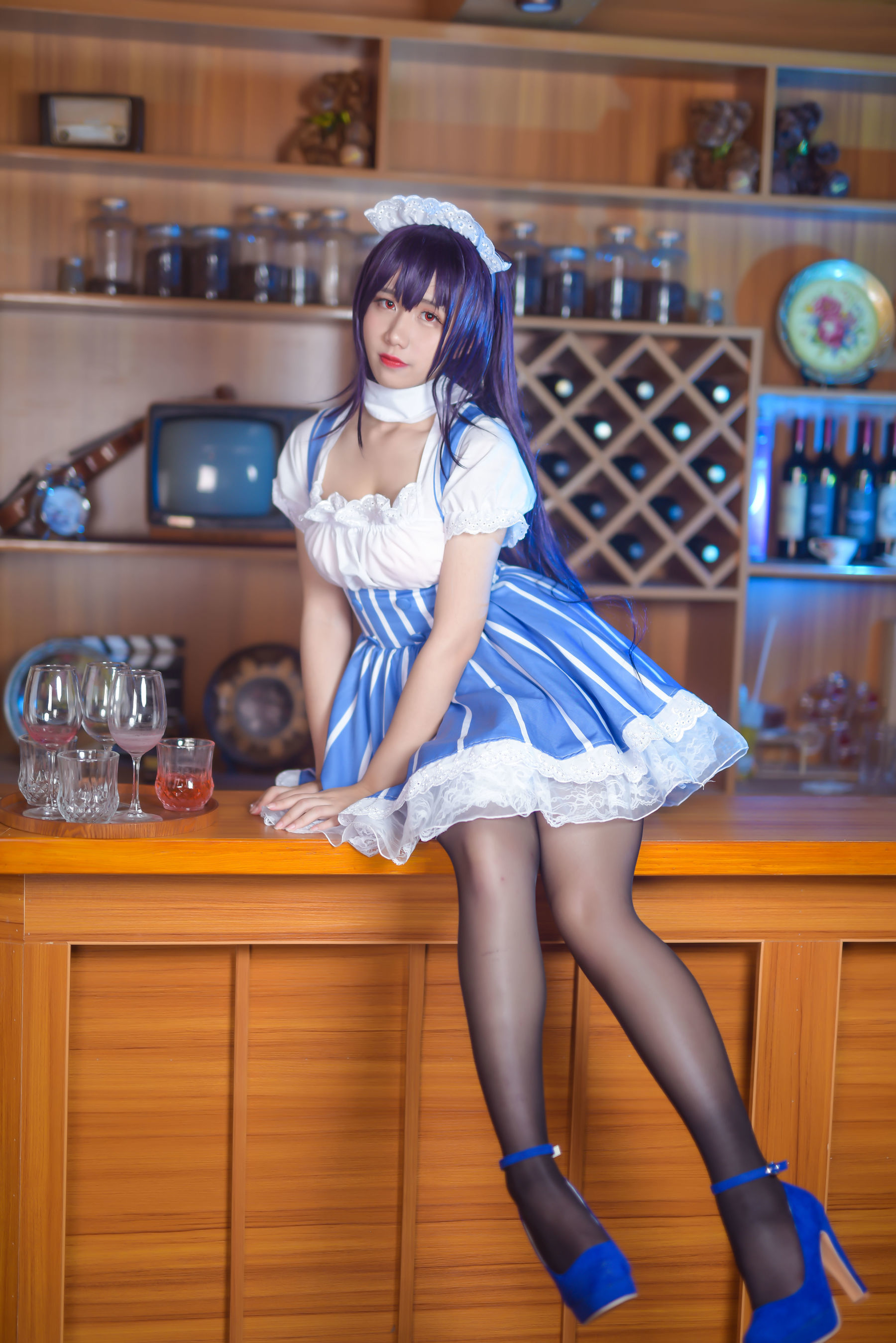 动漫博主九曲Jean 加藤惠女仆
