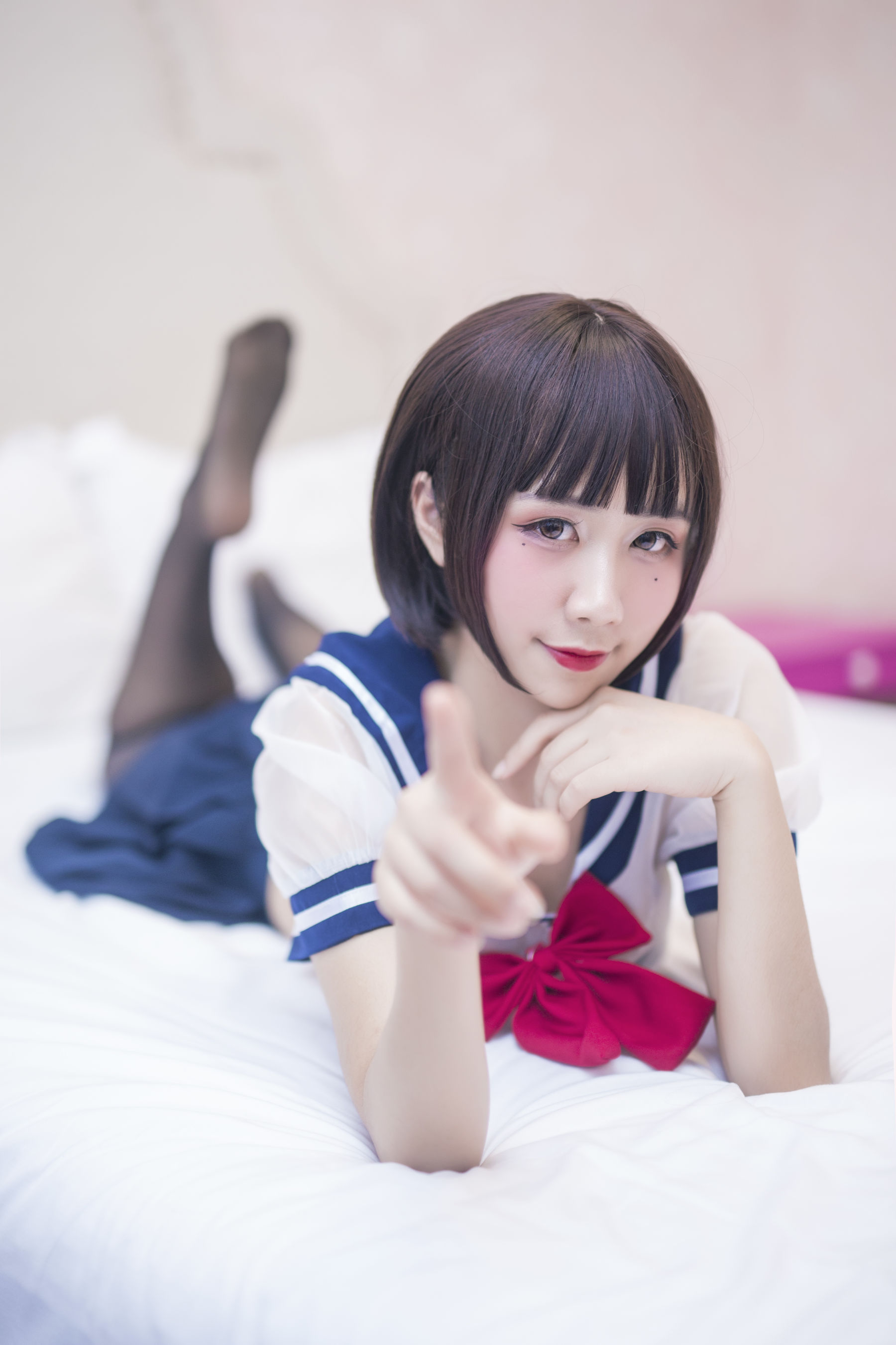 动漫博主九曲Jean JK透明制服