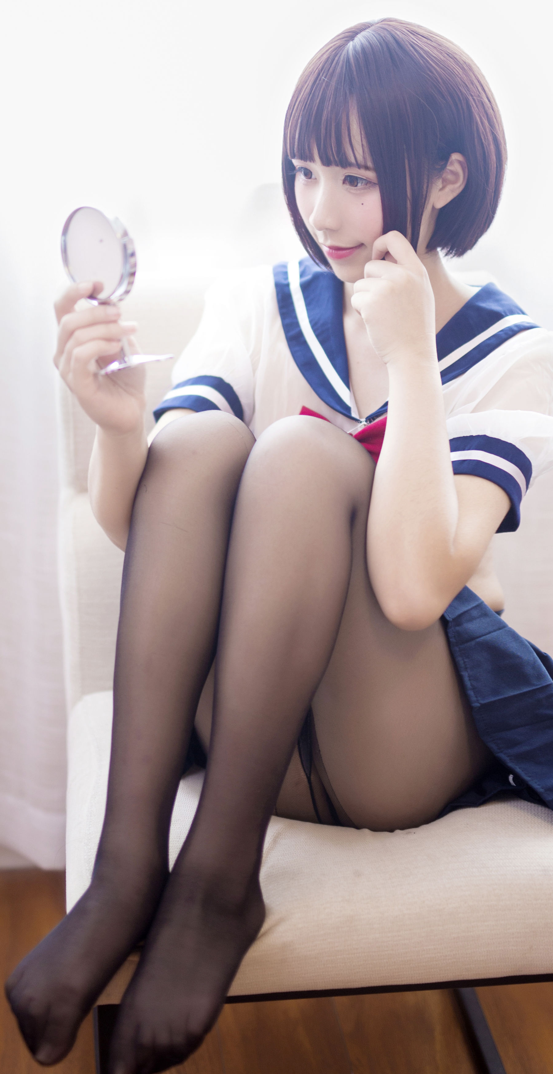 动漫博主九曲Jean JK透明制服