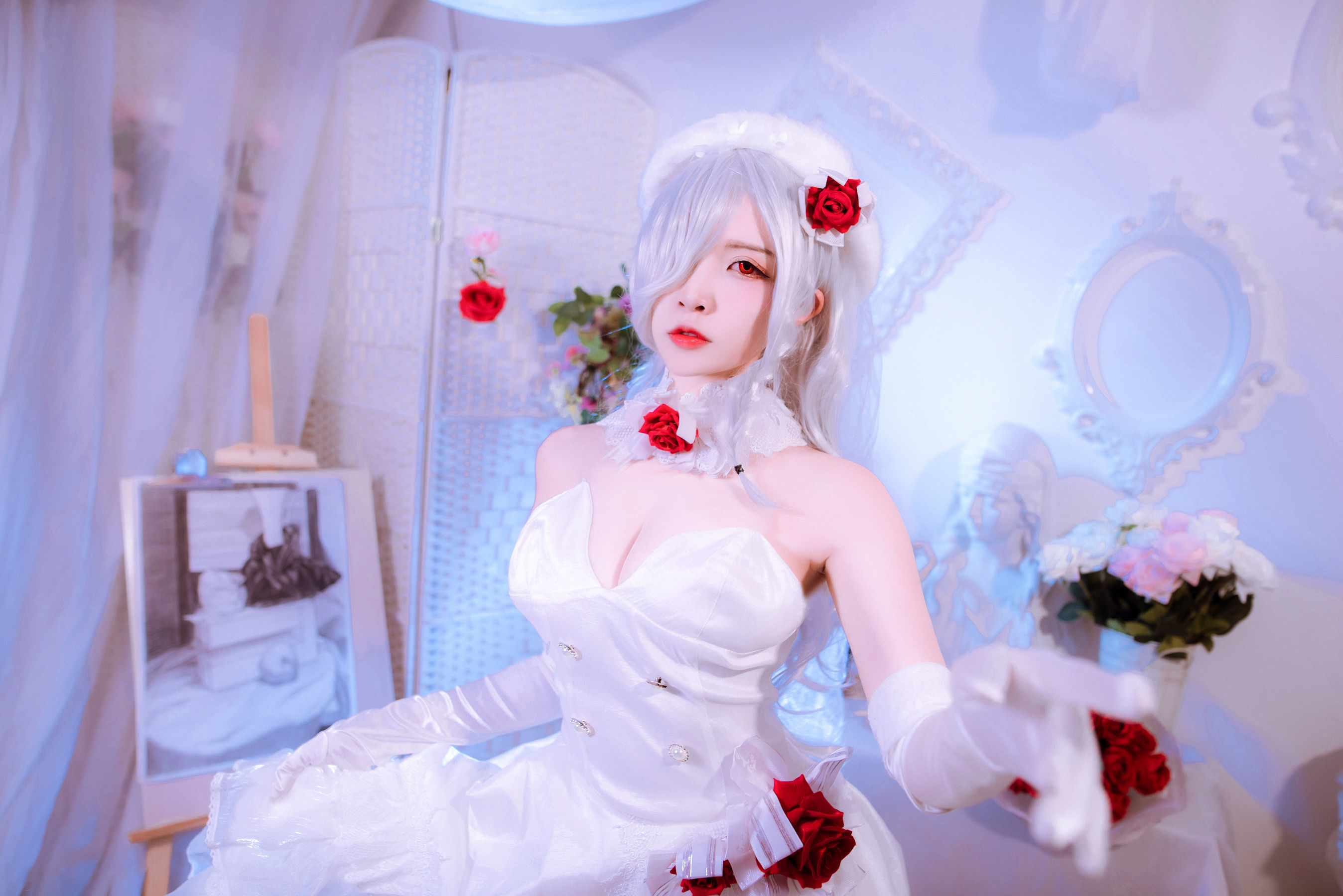 人气Coser二佐Nisa 花嫁