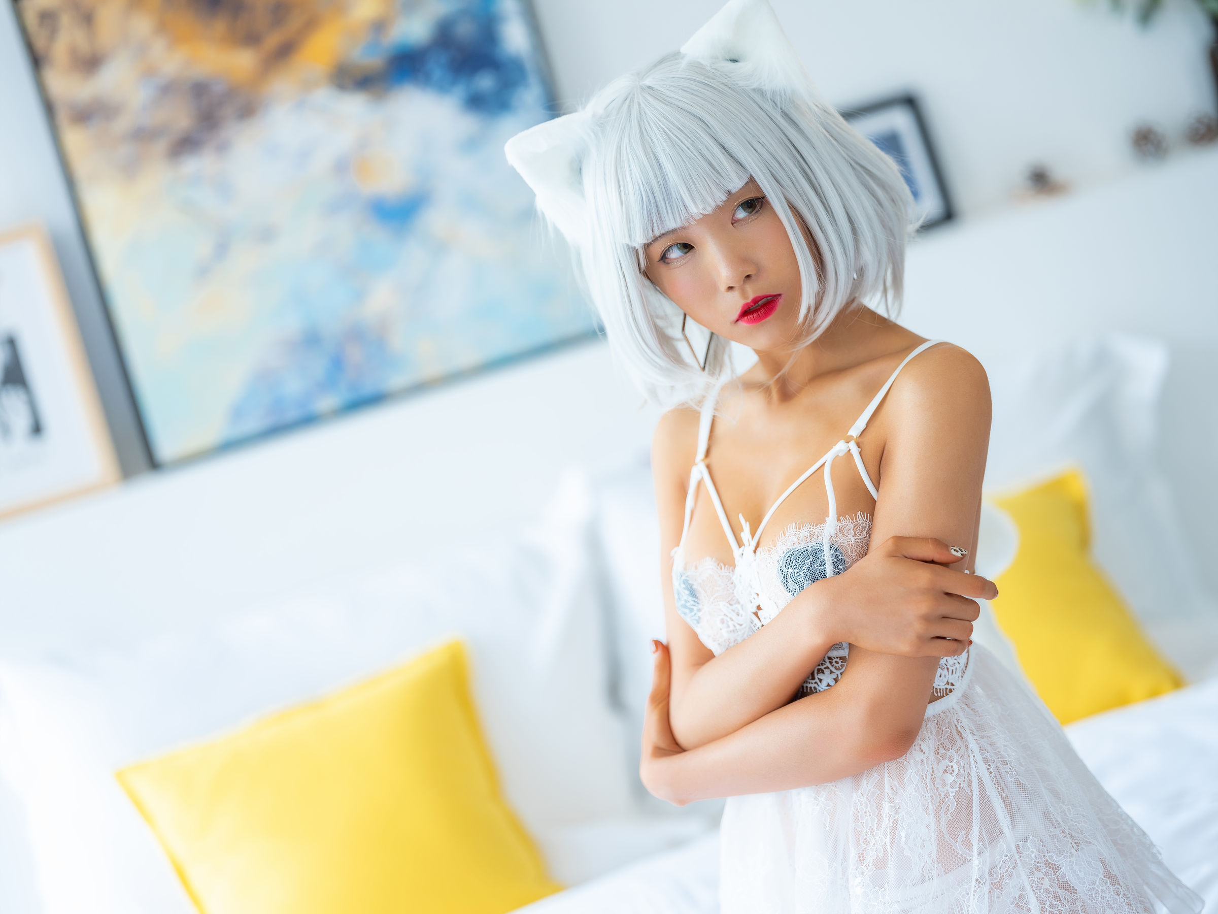 动漫博主水淼aqua 白猫