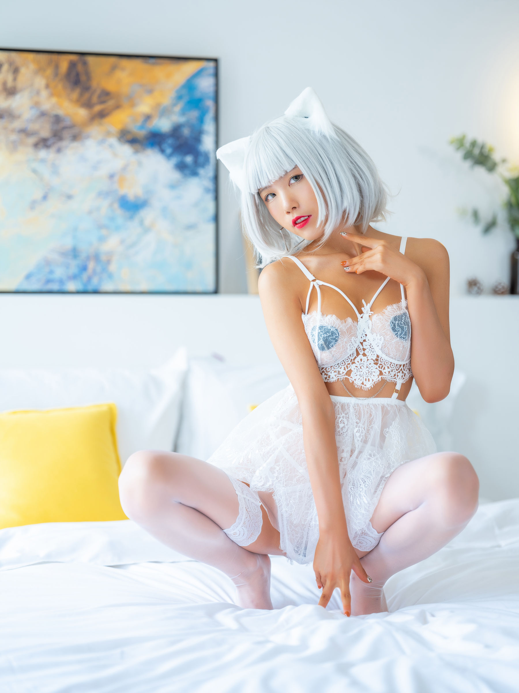 动漫博主水淼aqua 白猫