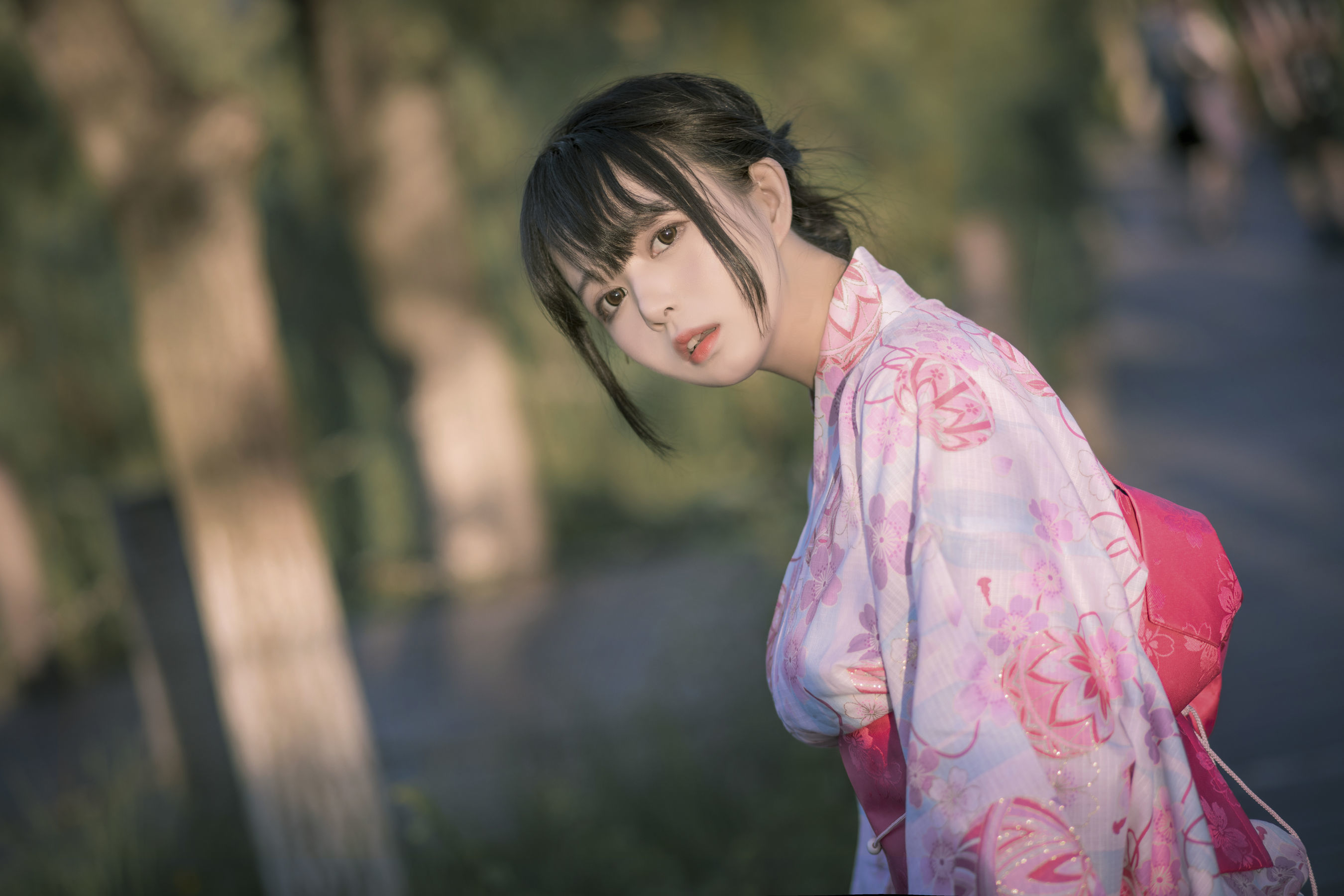 大眼萌妹黑猫猫OvO 和服超进化