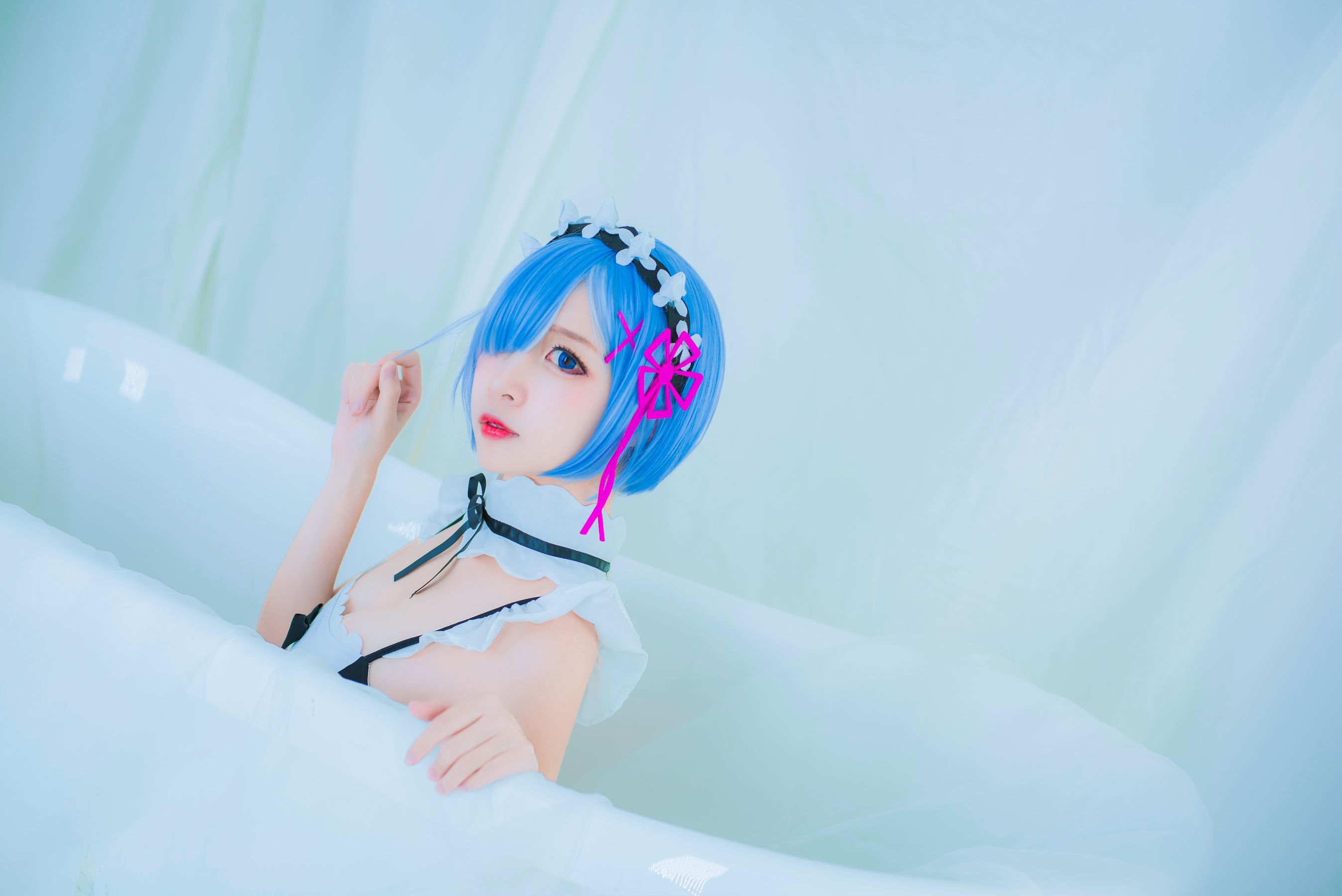 人气Coser二佐Nisa 蕾姆泳装