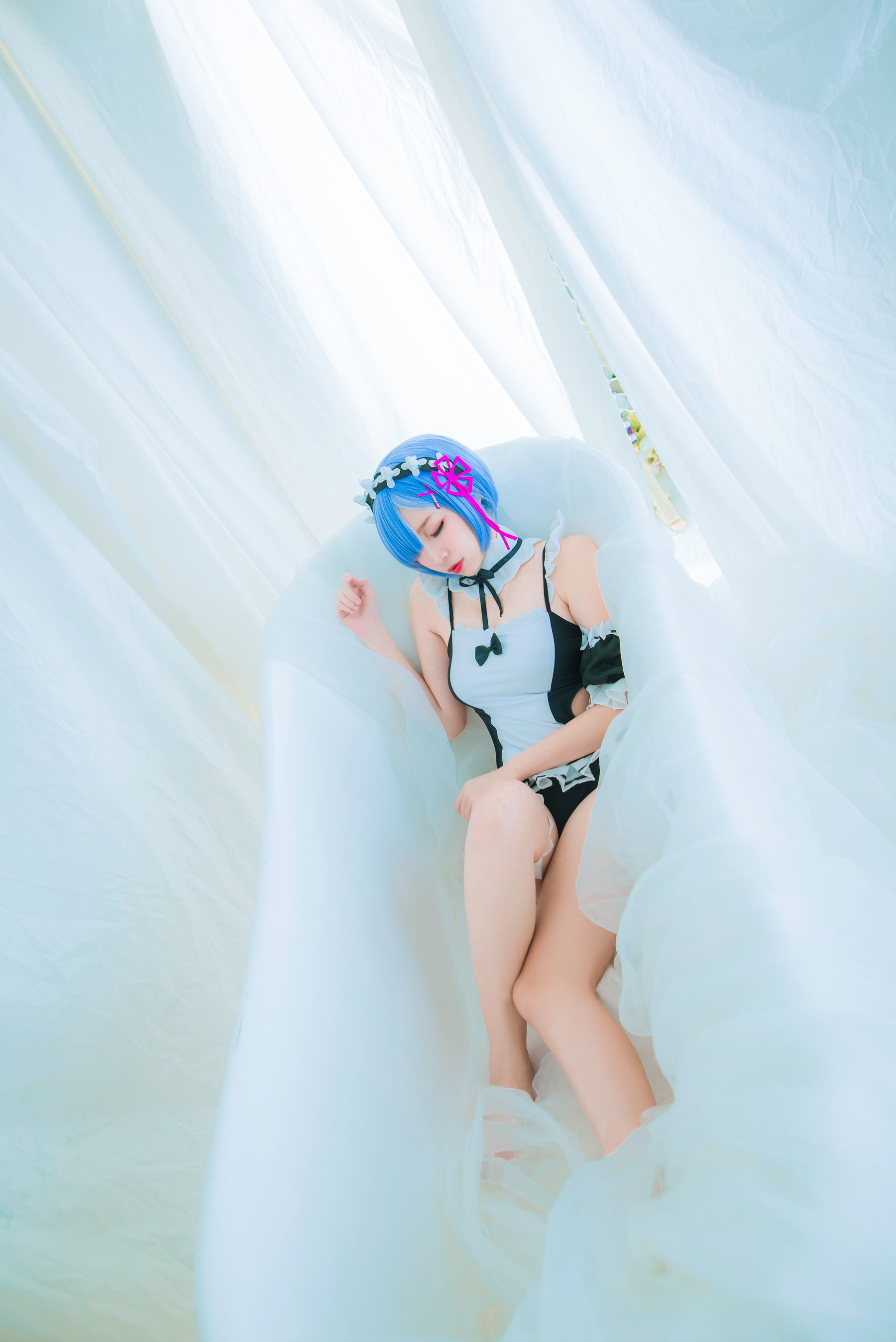 人气Coser二佐Nisa 蕾姆泳装