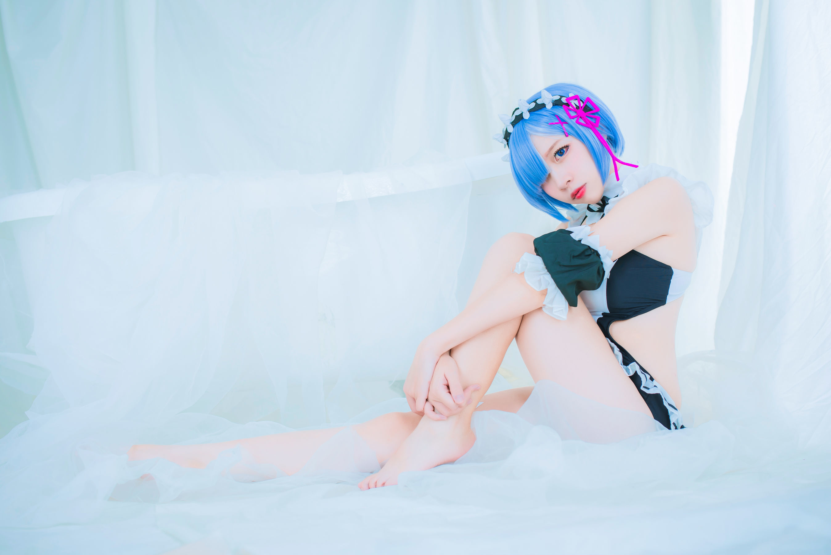 人气Coser二佐Nisa 蕾姆泳装