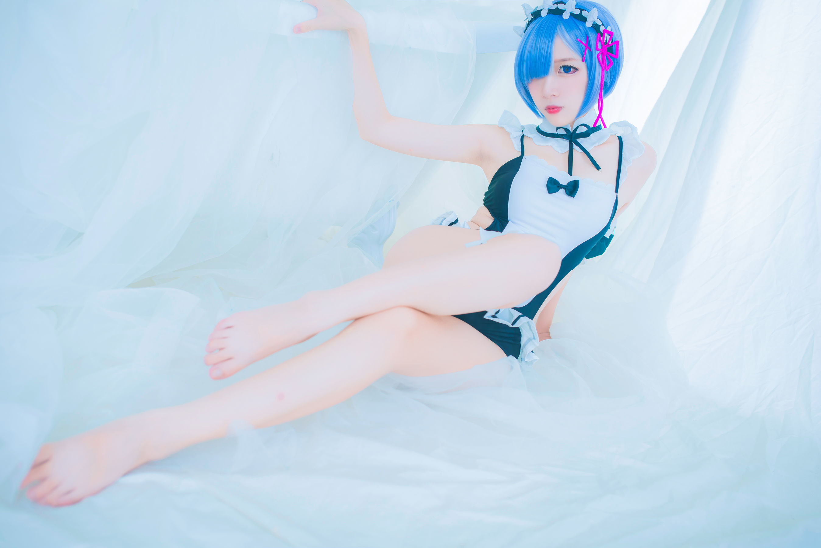 人气Coser二佐Nisa 蕾姆泳装