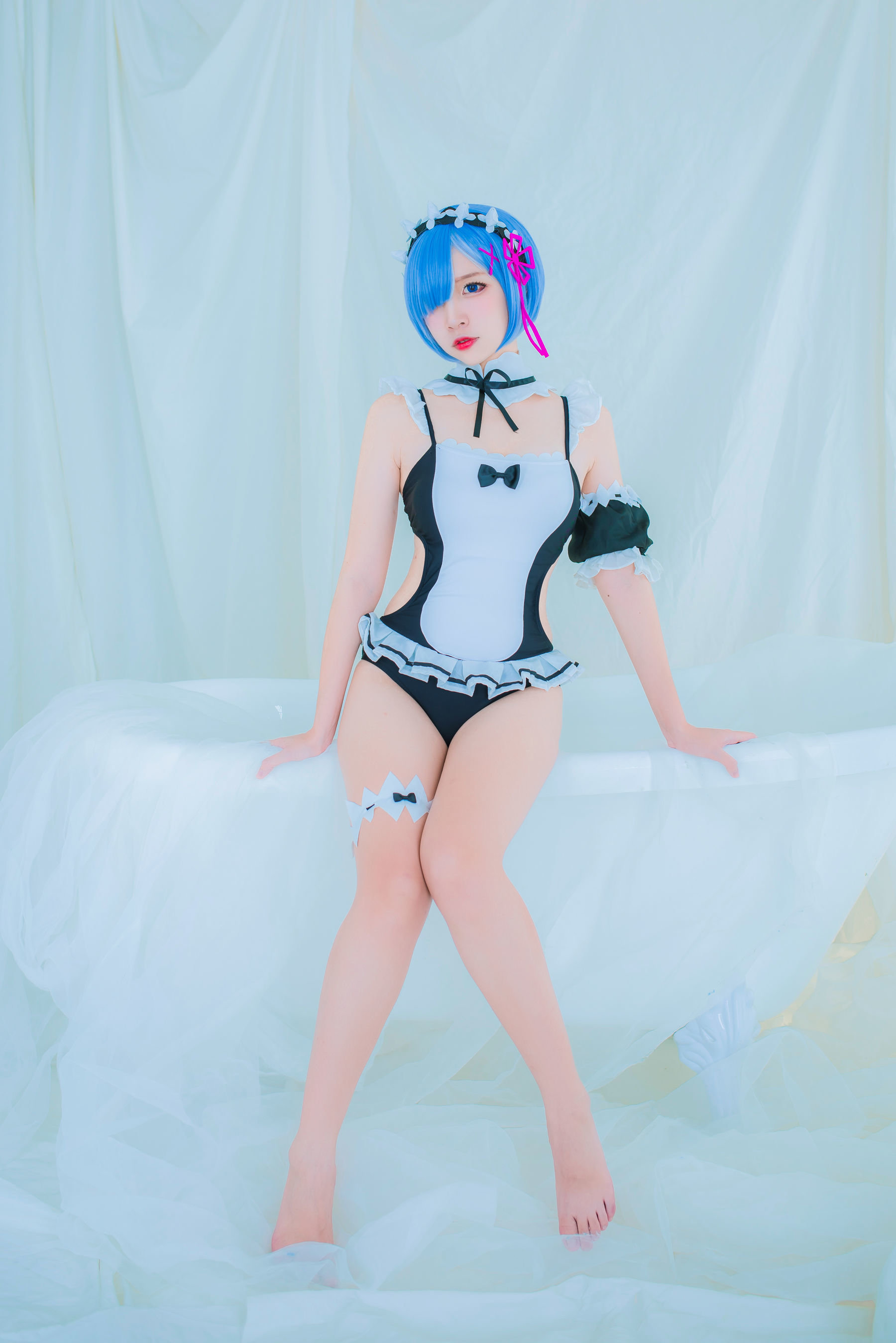 人气Coser二佐Nisa 蕾姆泳装