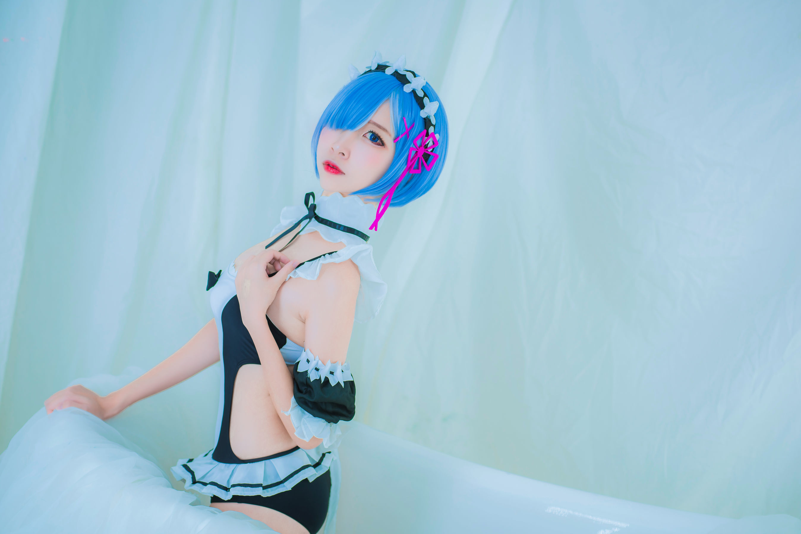 人气Coser二佐Nisa 蕾姆泳装