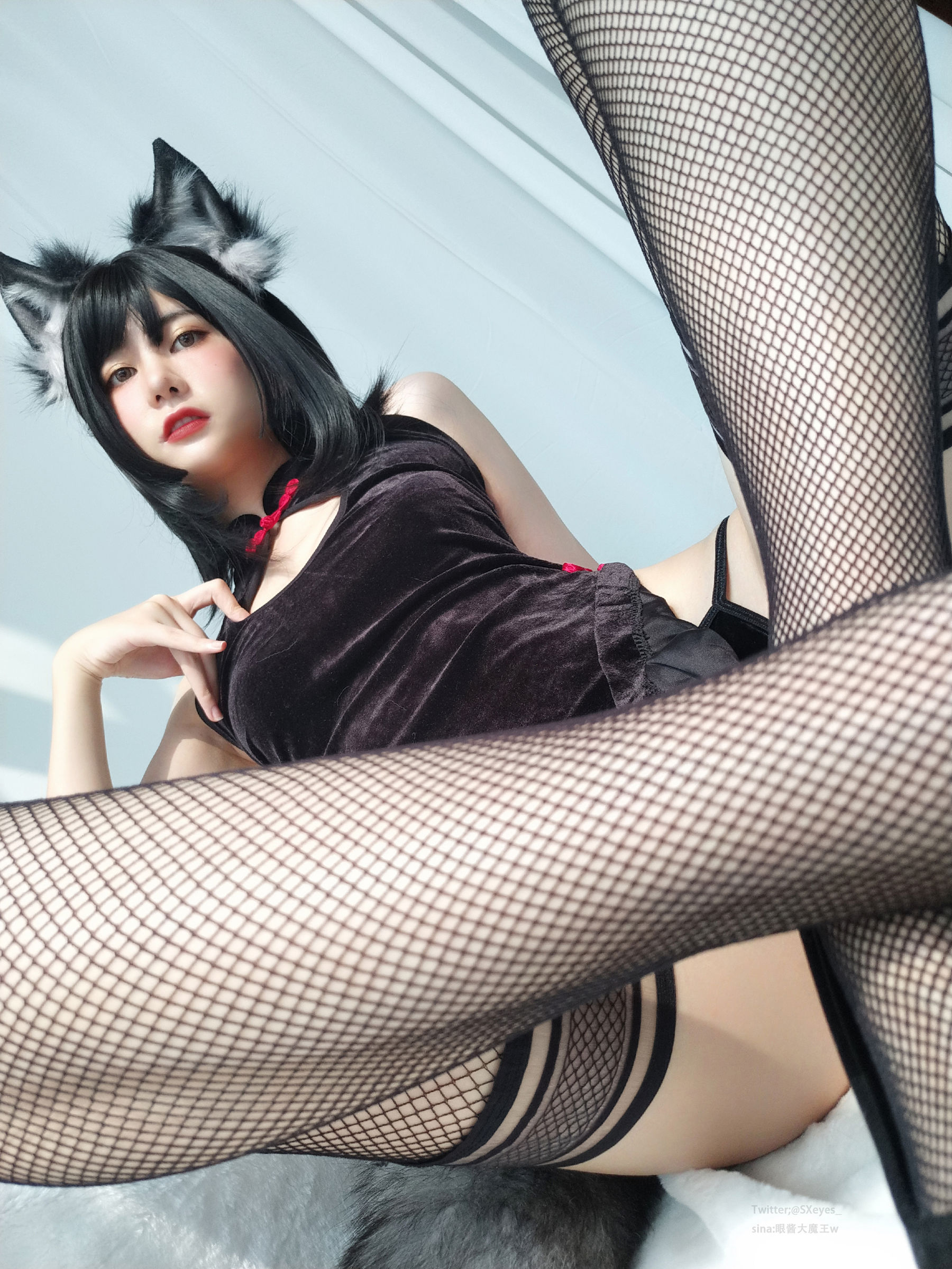 萌妹子眼酱大魔王w 黑丝旗袍