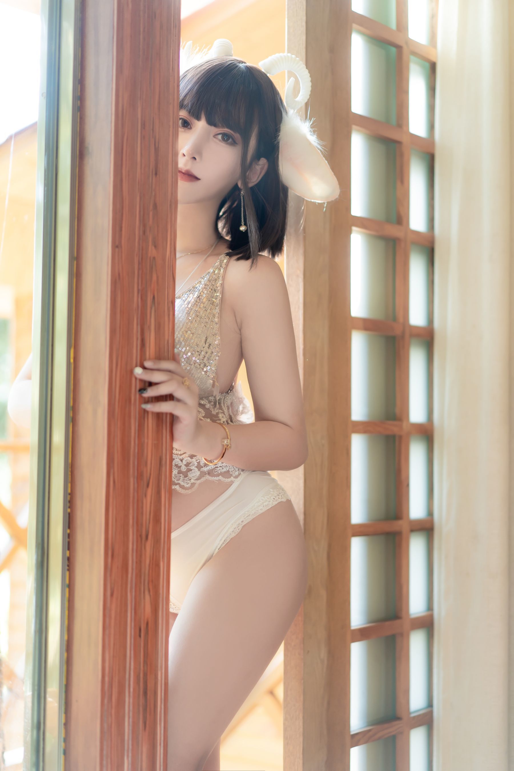 斗鱼米线线sama写真 喵小羊